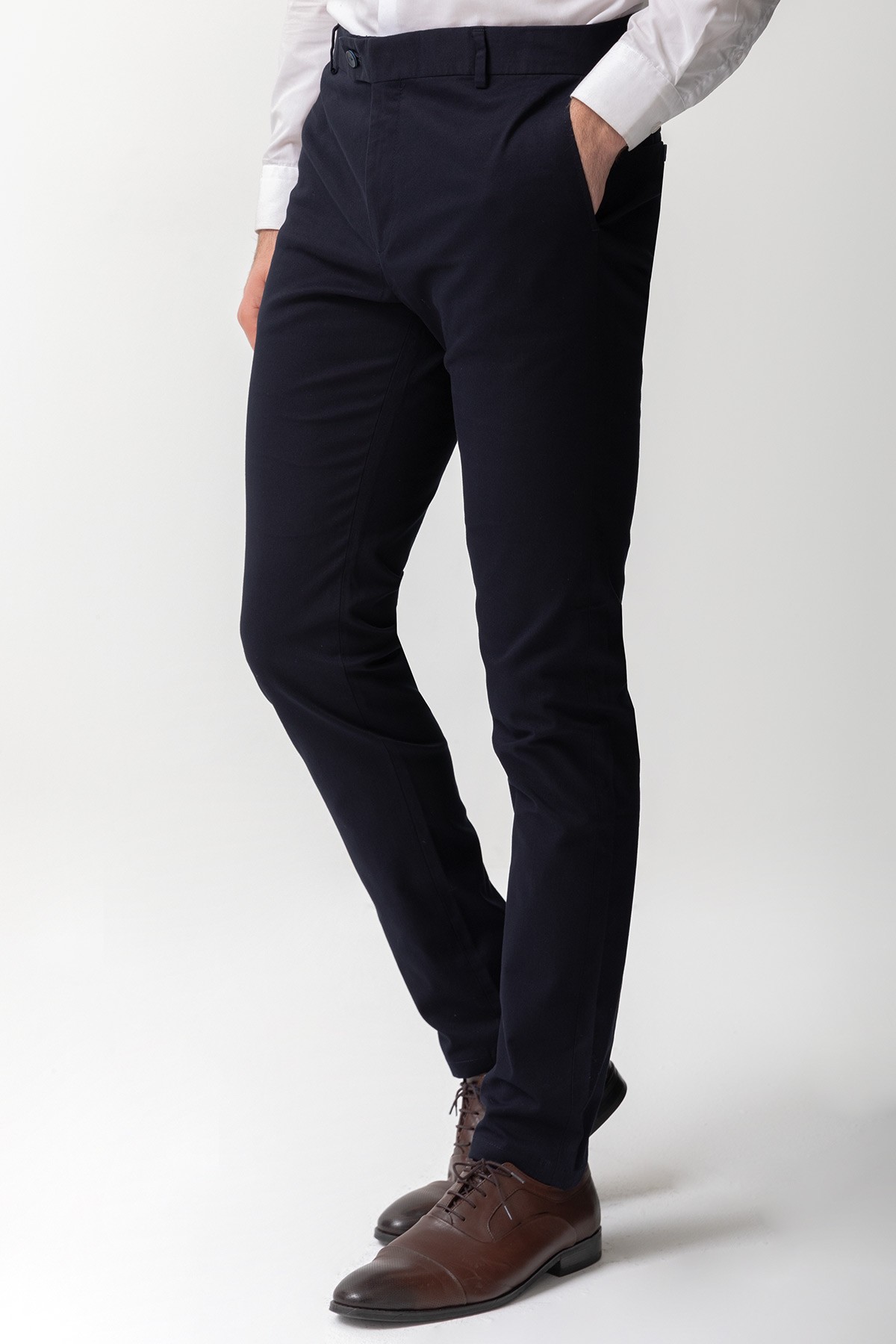 Duz Super Slim Fit Erkek Pantolon - Lacivert