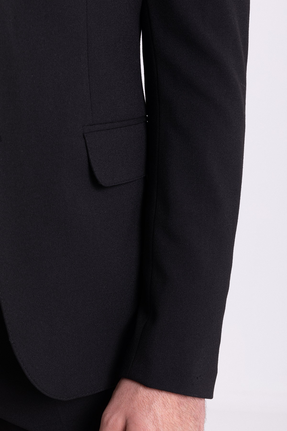 Düz Slim Fit Mono Yaka Klasik Erkek Takım Elbise