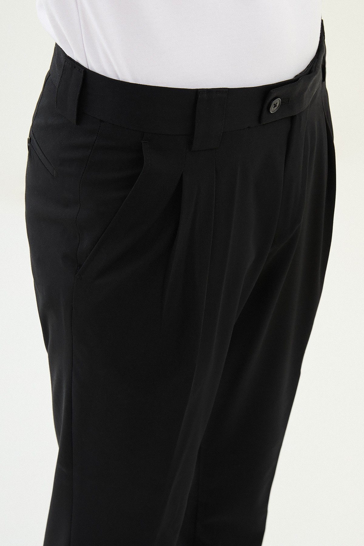 Pileli Super Slim Fit Erkek Pantolon