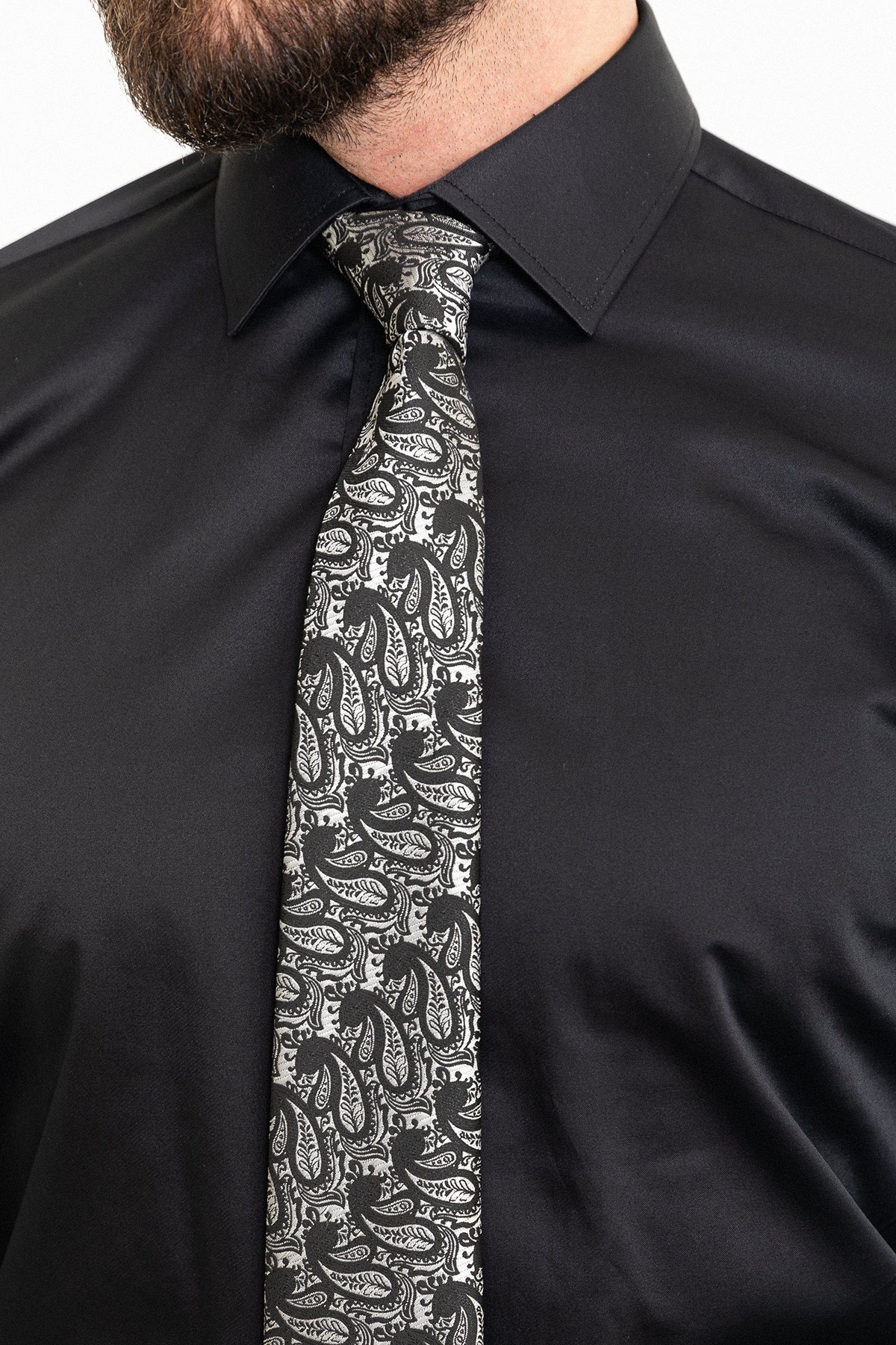 Düz Slim Fit Saten Klasik Erkek Gömlek