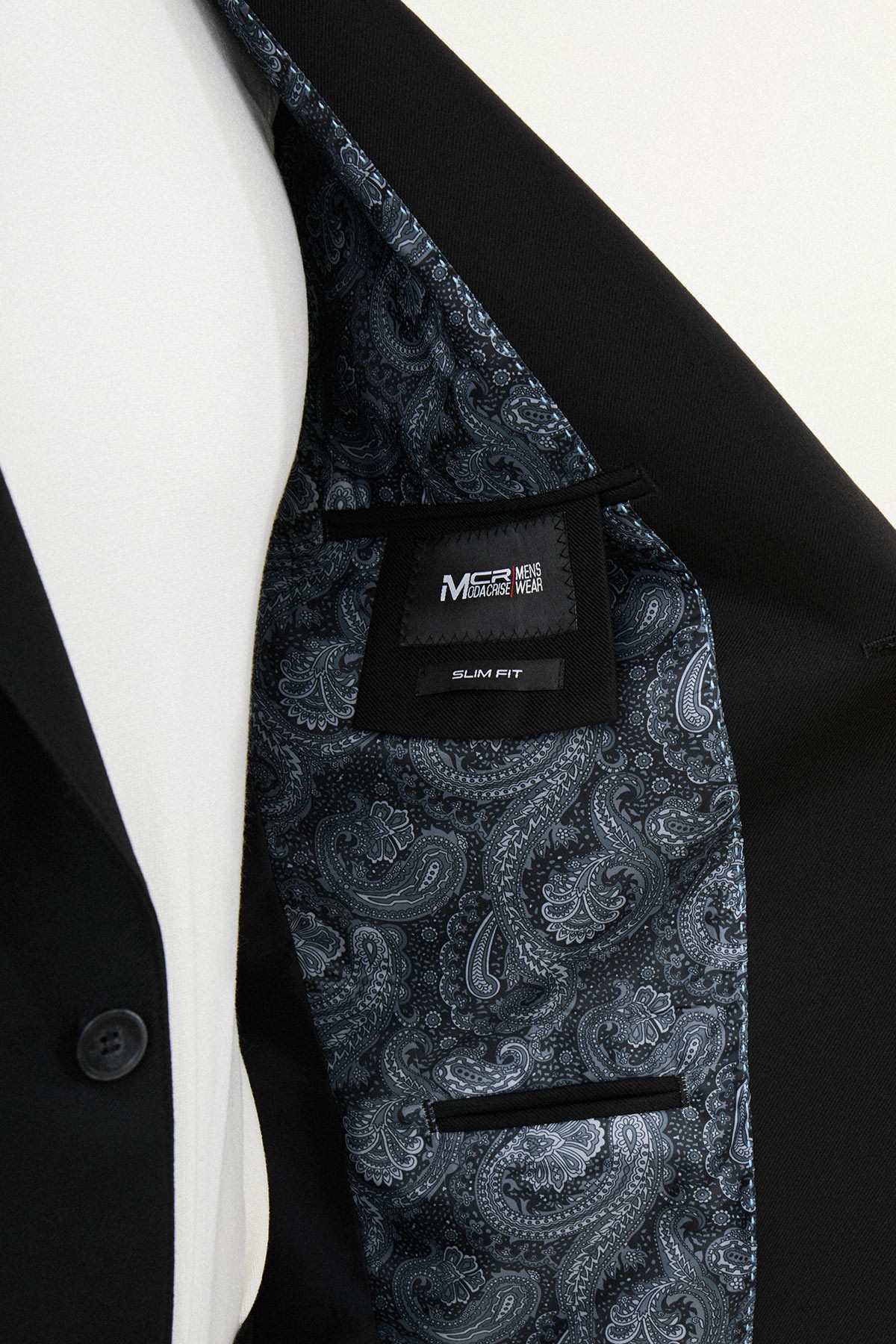 Düz Slim Fit Torba Cep Beli Lastikli İpli Yün Erkek Takım Elbise
