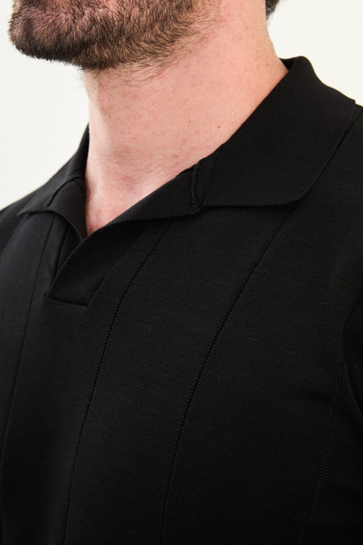 Çizgili Slim Fit Apaç Yaka Erkek Kazak