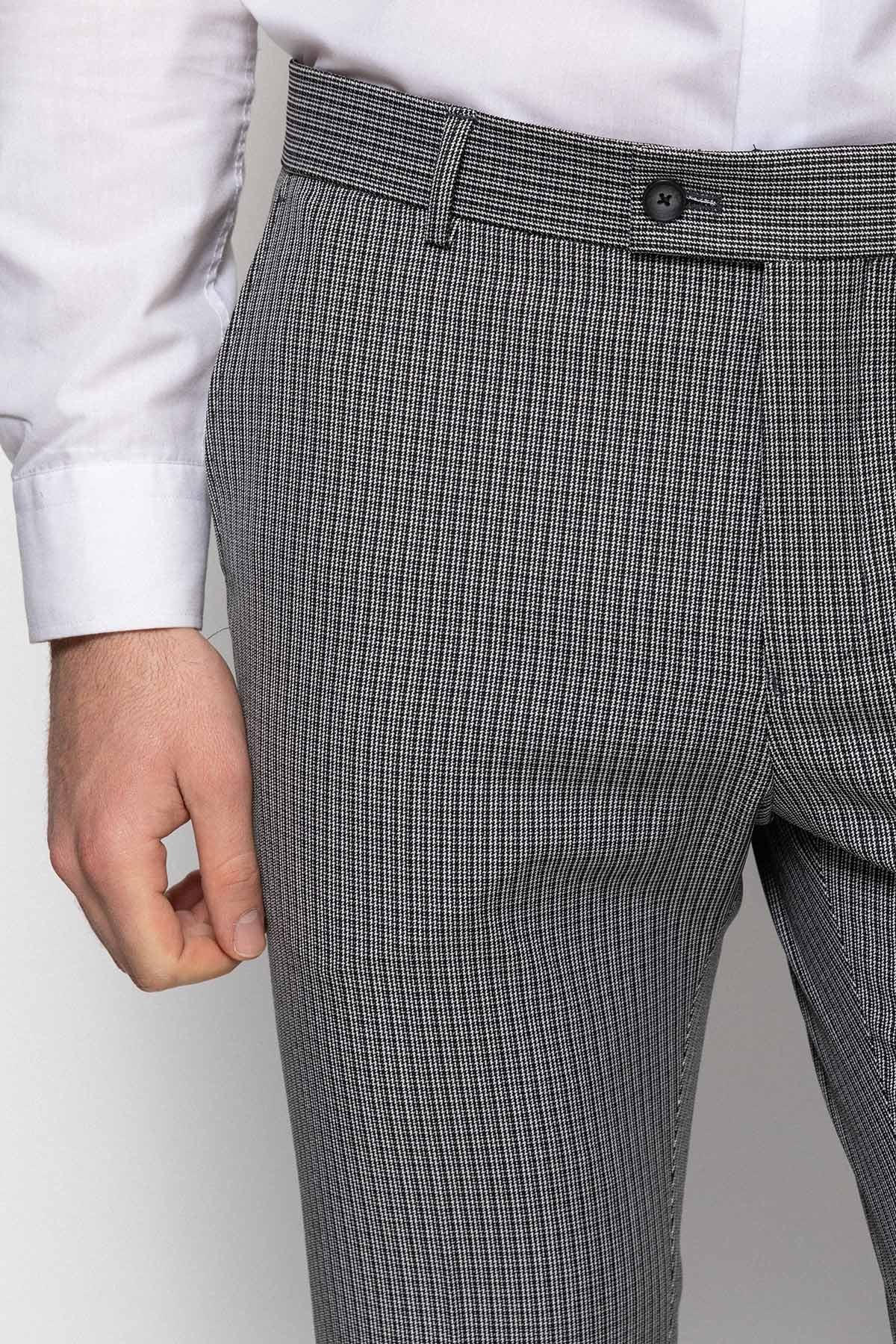Kareli Super Slim Fit Erkek Pantolon