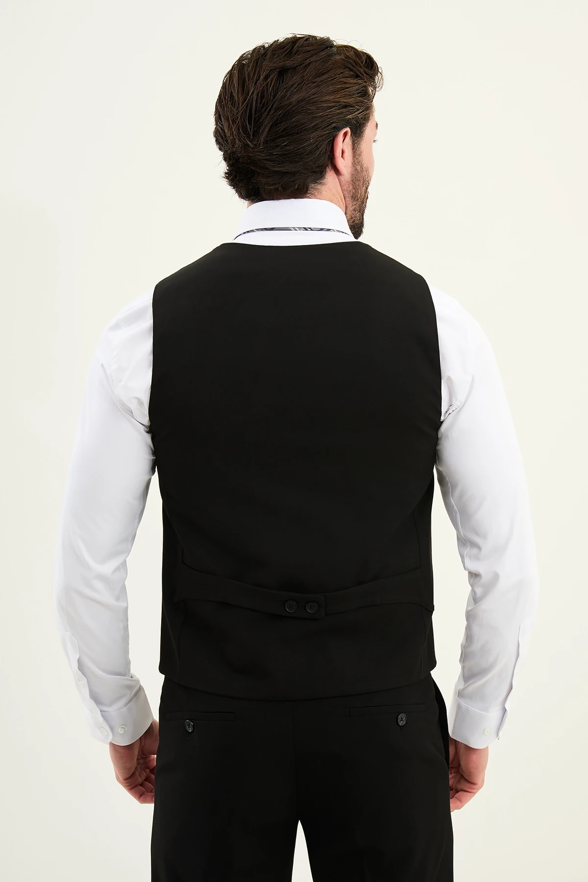 Düz Slim Fit Klasik Cep Detaylı Erkek Yelek