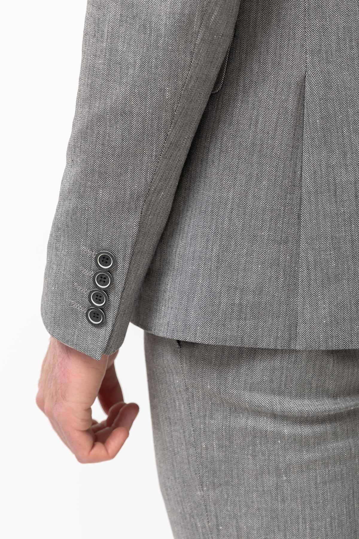 Balıksırtı Desen Takım Elbise