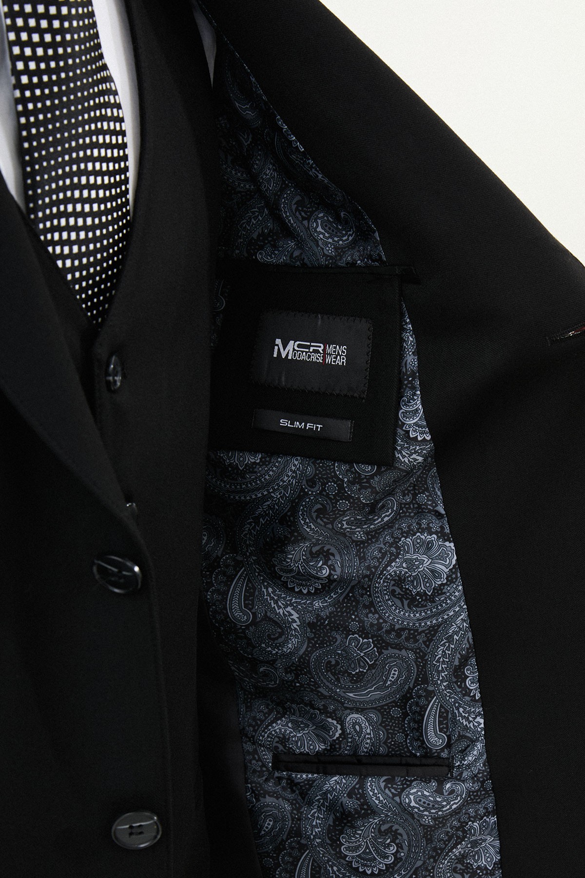 Düz Slim Fit Mono Yaka Klasik Yün Erkek Takım Elbise