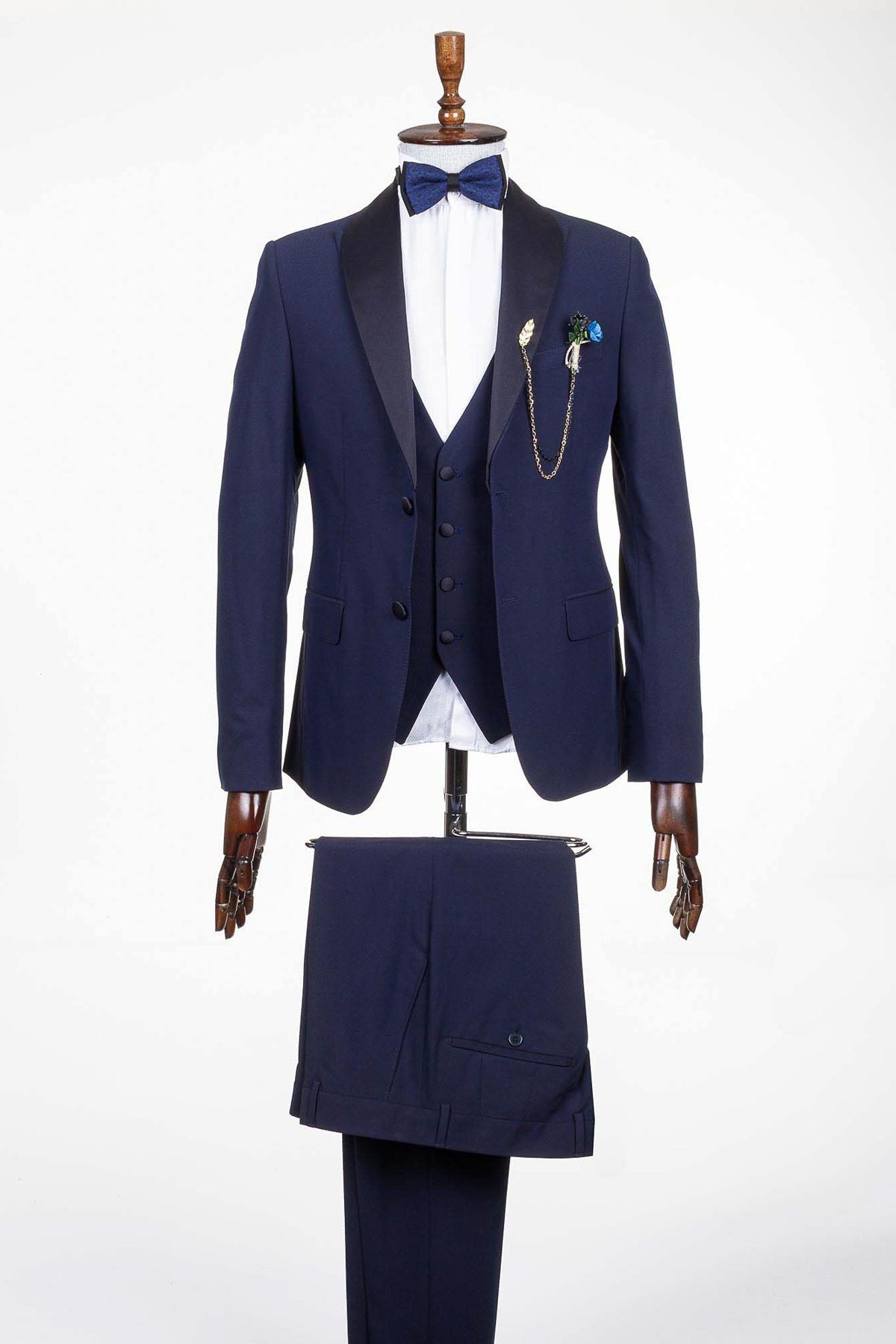 Düz Slim Fit Erkek Damatlık
