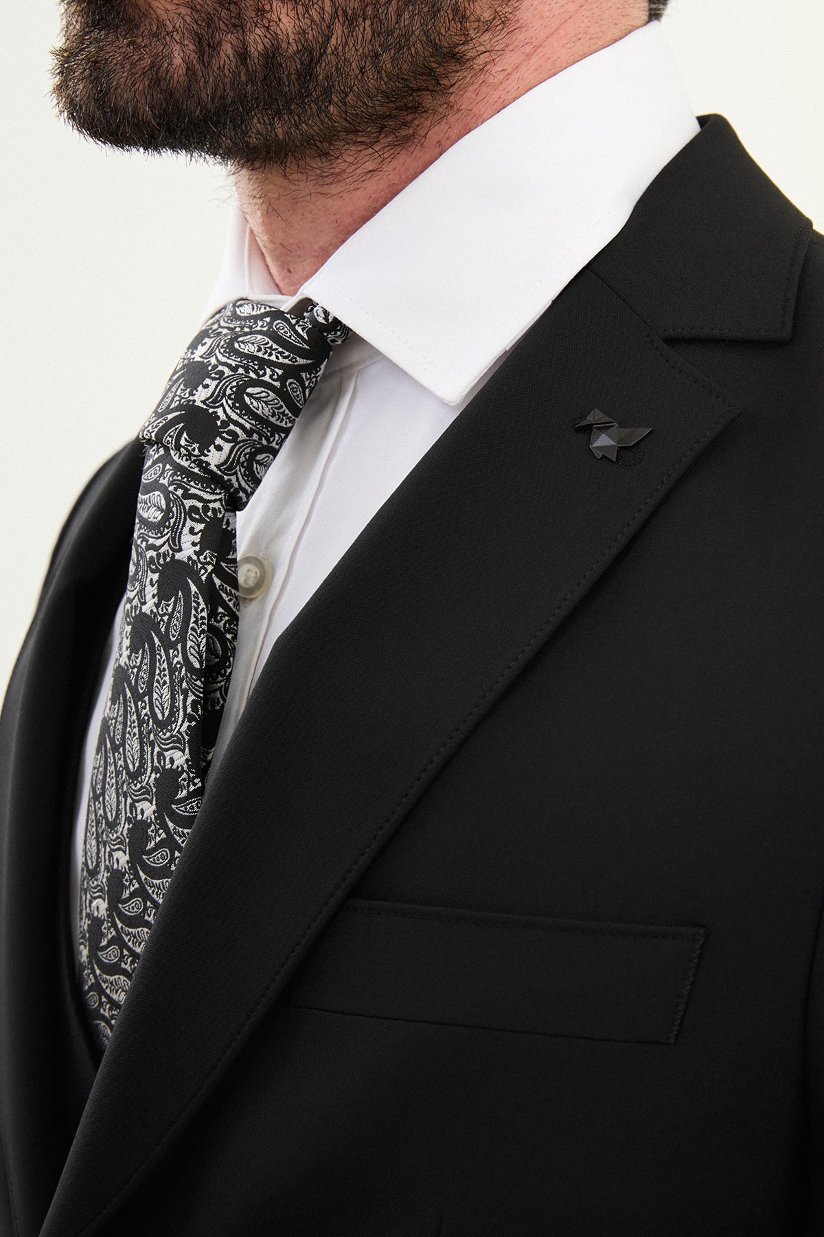 Düz Slim Fit Mono Yaka Klasik Erkek Takım Elbise