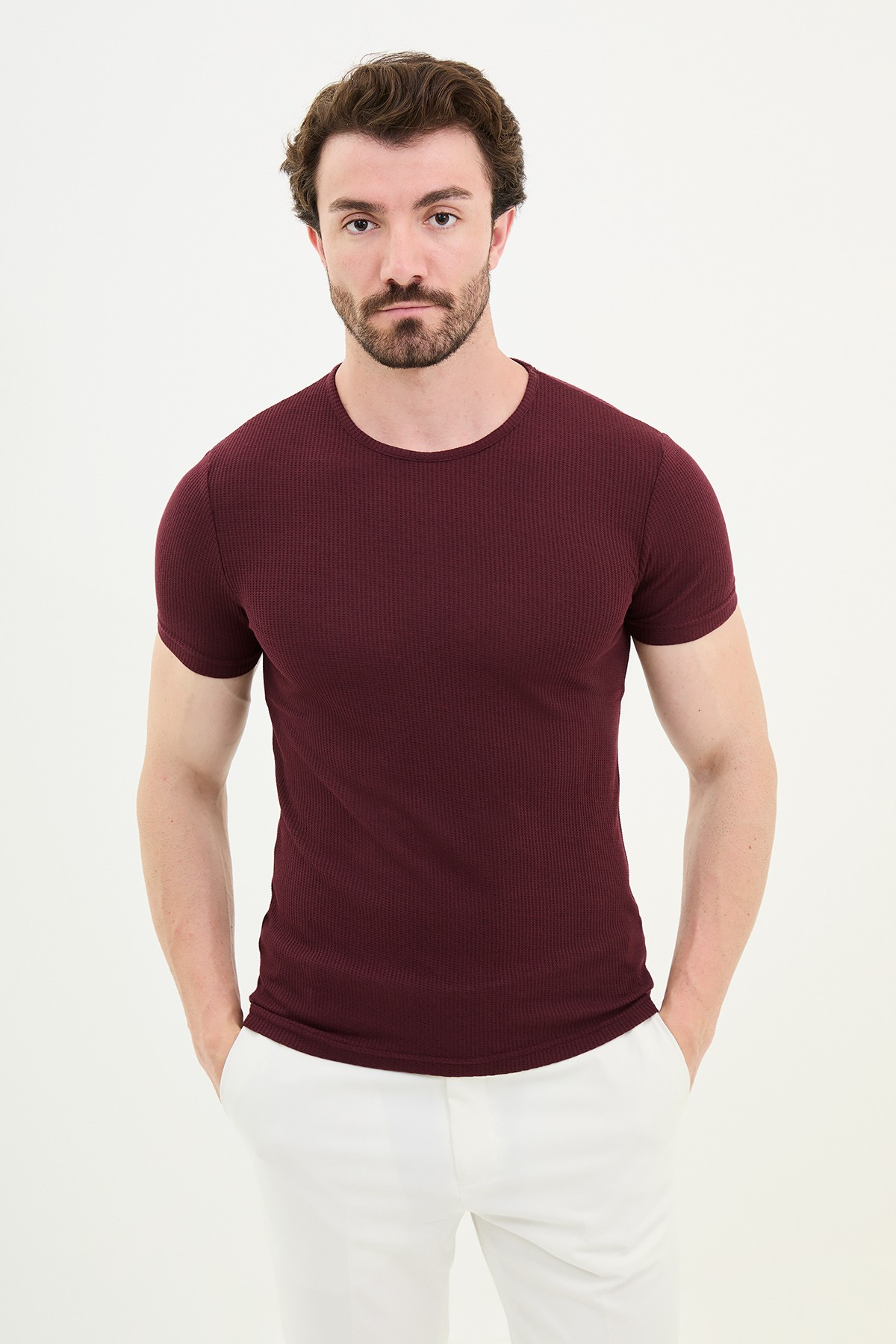 Slimfit Arnürlü T-Shirt