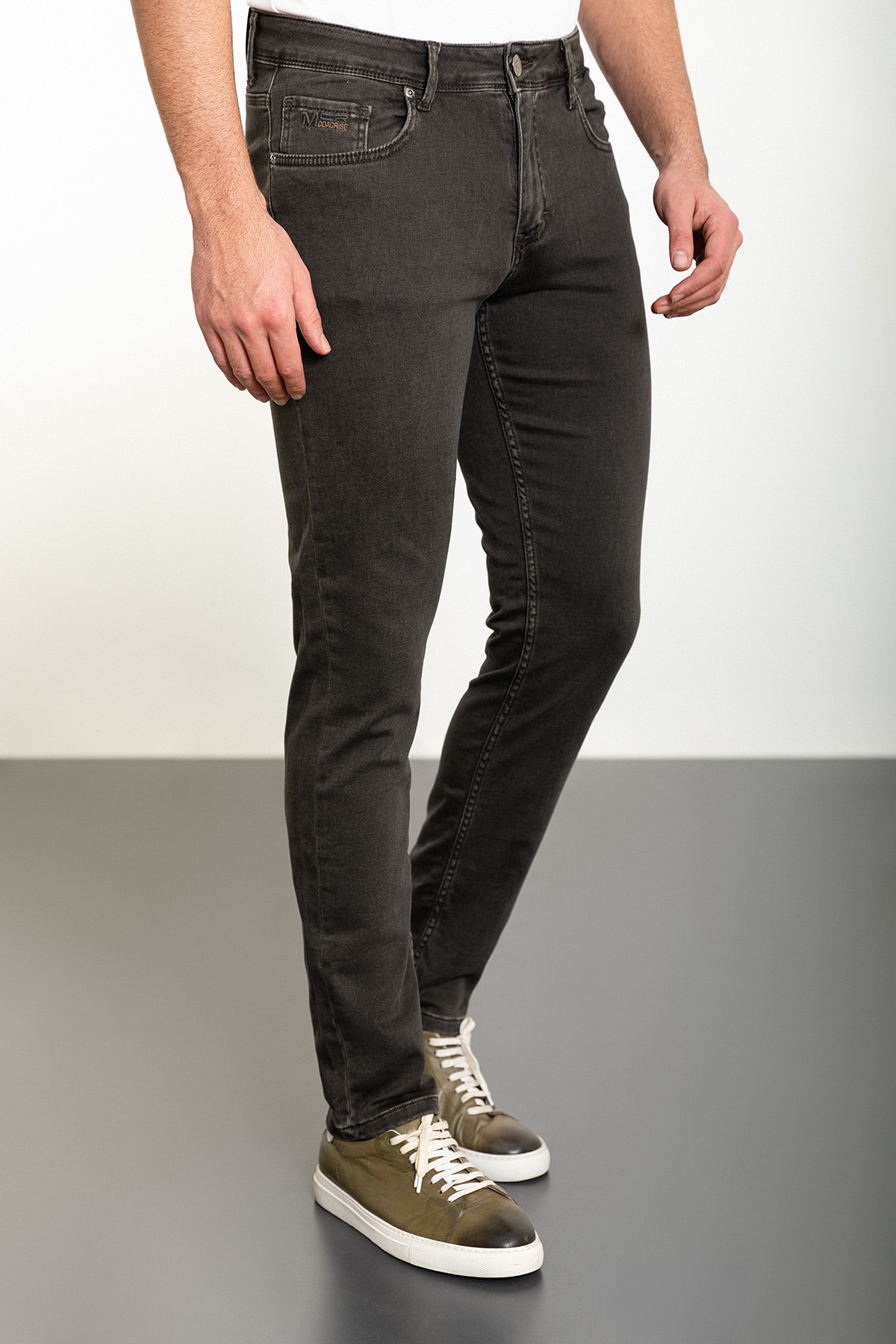 Düz Super Slim Fit Erkek Kot Pantolon