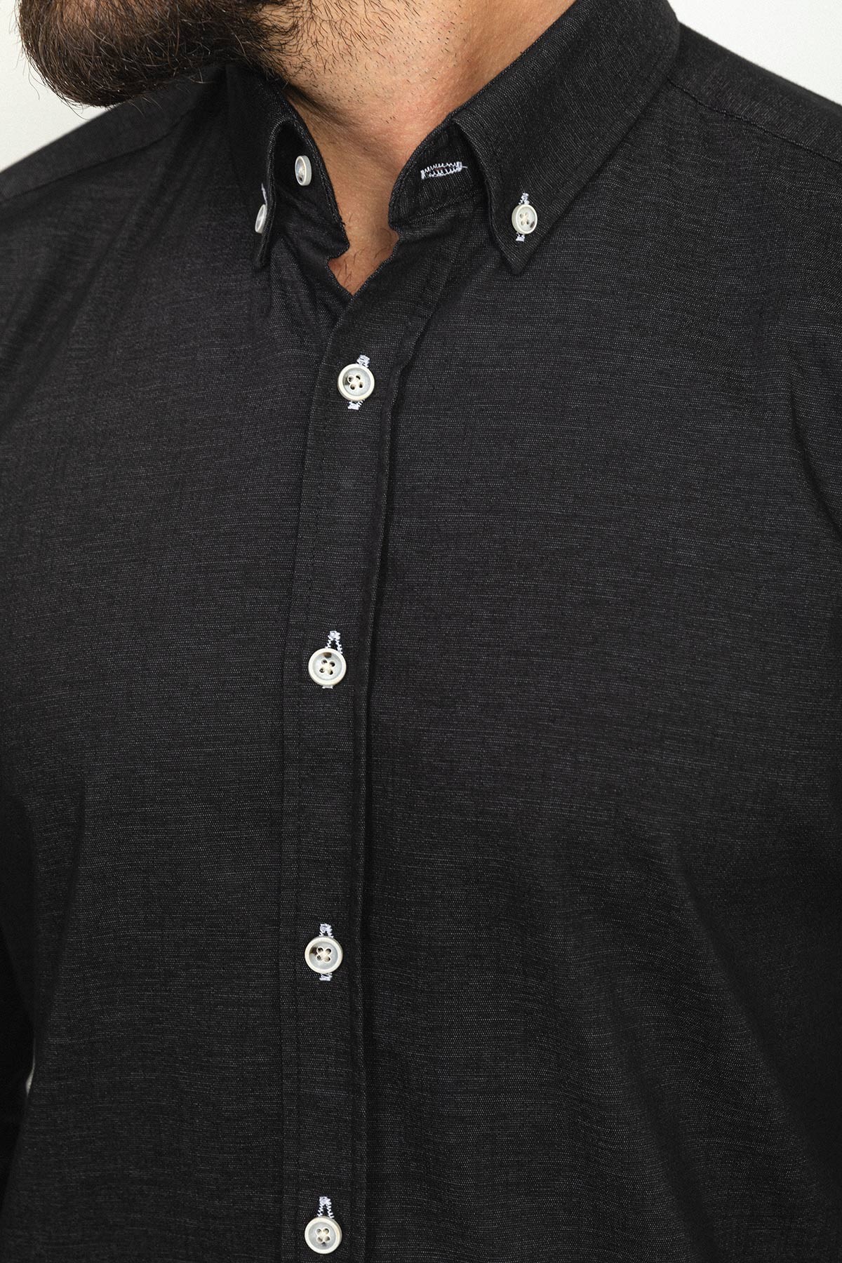Düz Slim Fit Erkek Gömlek