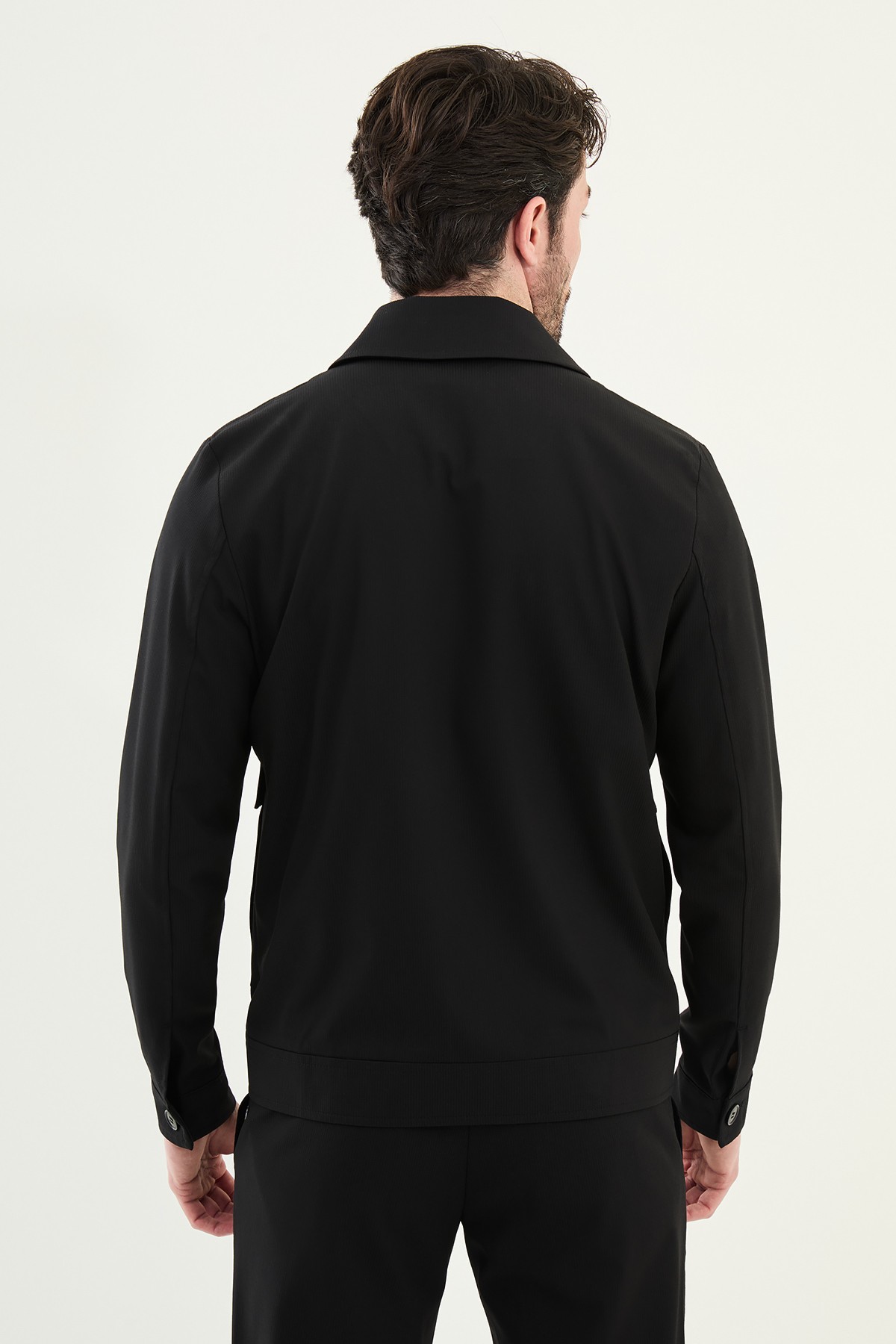 Çizgili Slim Fit Erkek Mont Pantolon Takım