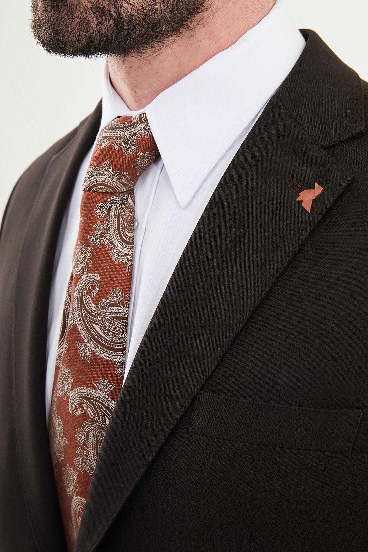 Düz Slim Fit Mono Yaka Erkek Takım Elbise