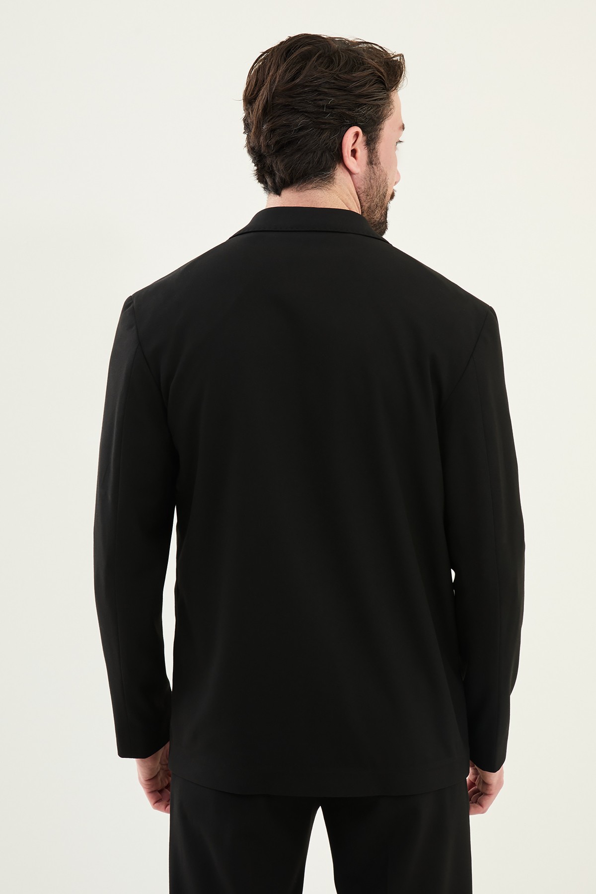 Düz Oversize Geniş Yaka Kruvaze Erkek Takım Elbise