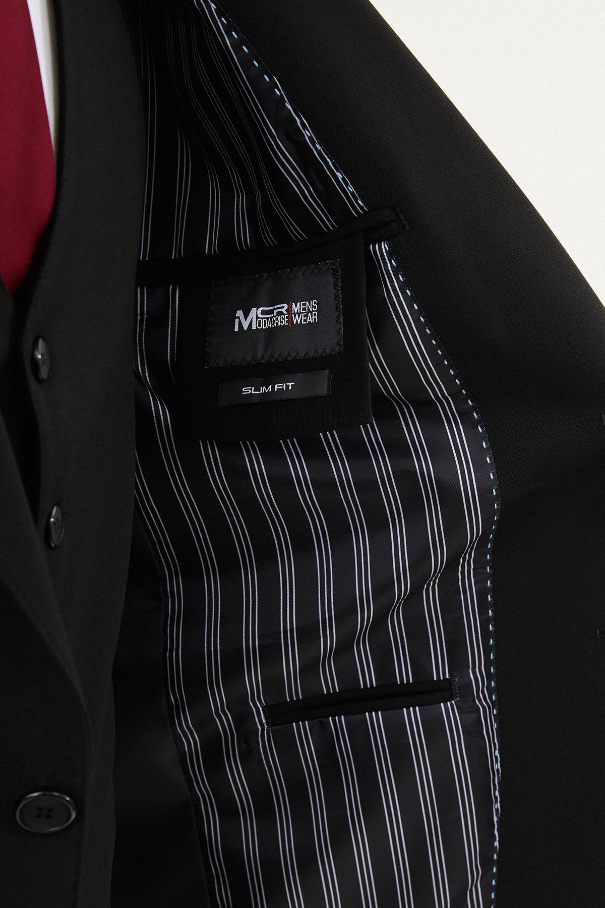 Düz Slim Fit Mono Yaka Klasik Erkek Takım Elbise