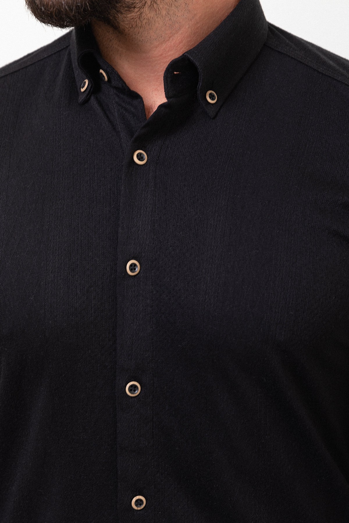 Desenli Slim Fit Uzun Kollu Pamuk Erkek Gömlek