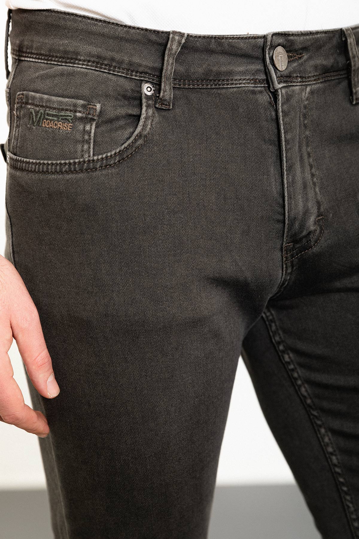 Düz Super Slim Fit Erkek Kot Pantolon