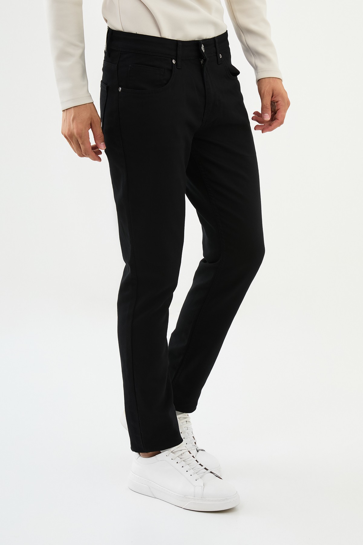 Düz Super Slim Fit Erkek Kot Pantolon