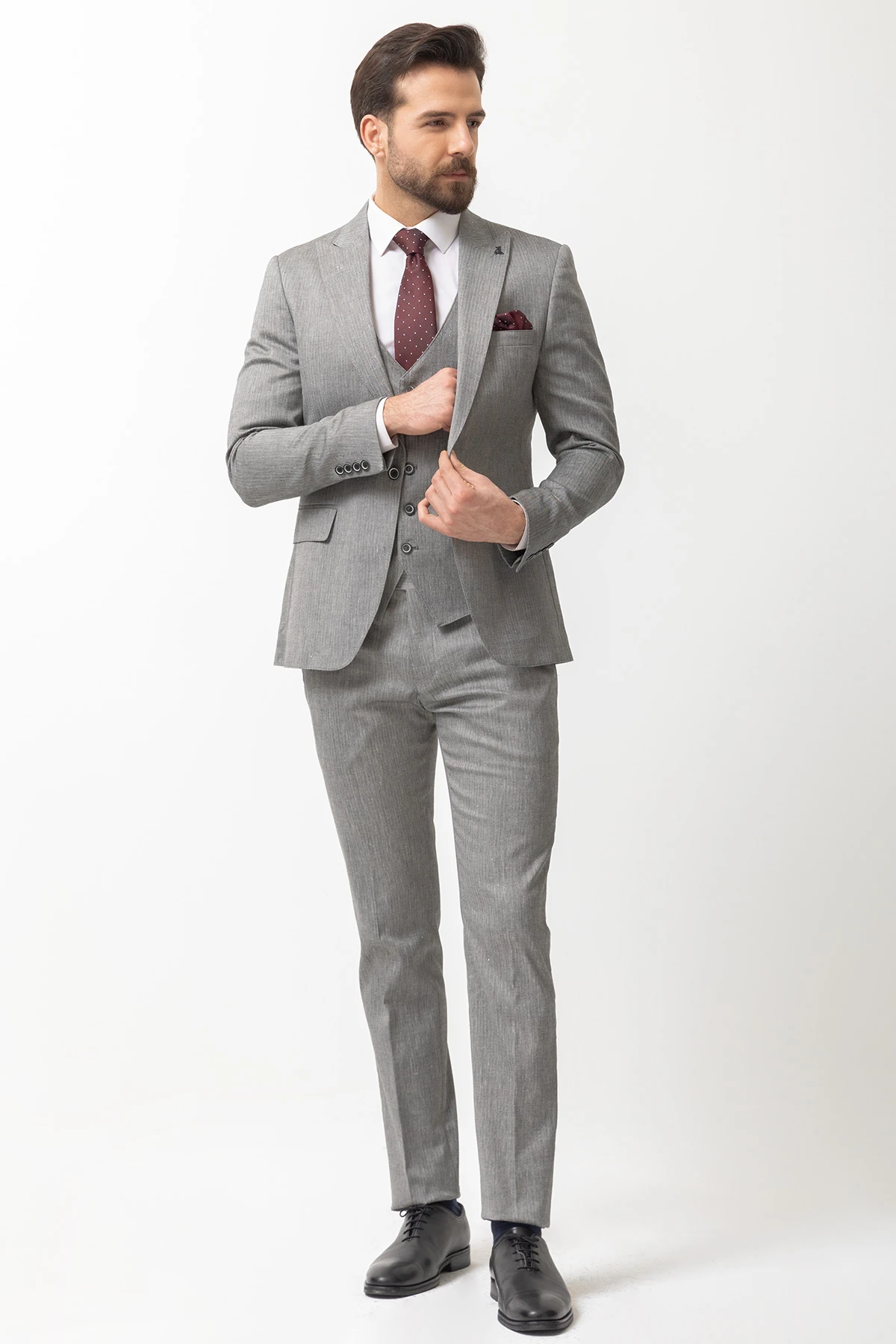 Balıksırtı Desen Takım Elbise