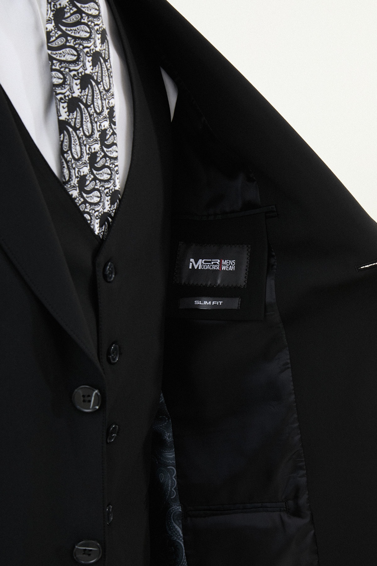 Düz Slim Fit Mono Yaka Klasik Erkek Takım Elbise