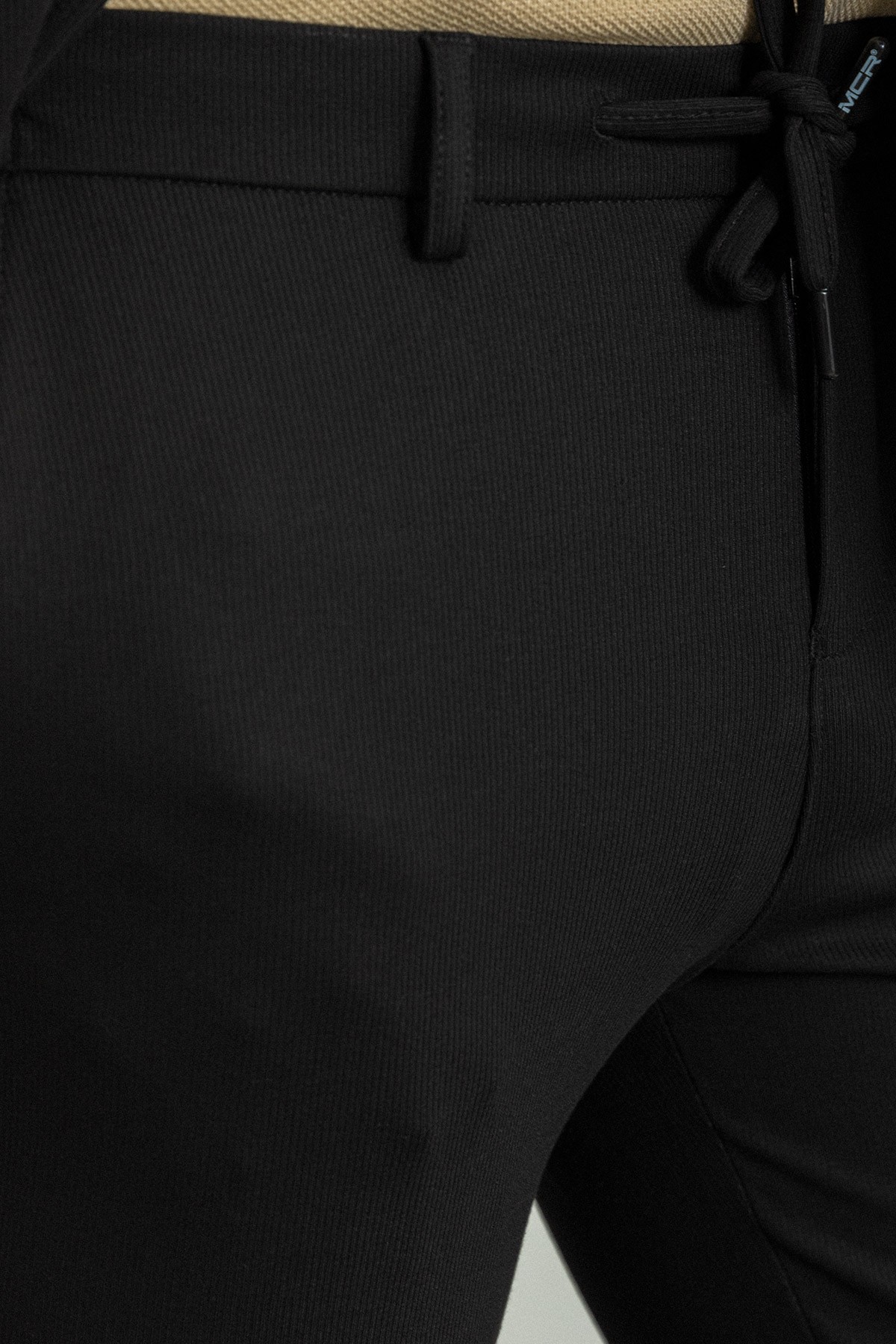 Çizgili Slim Fit Erkek Mont Pantolon Takım
