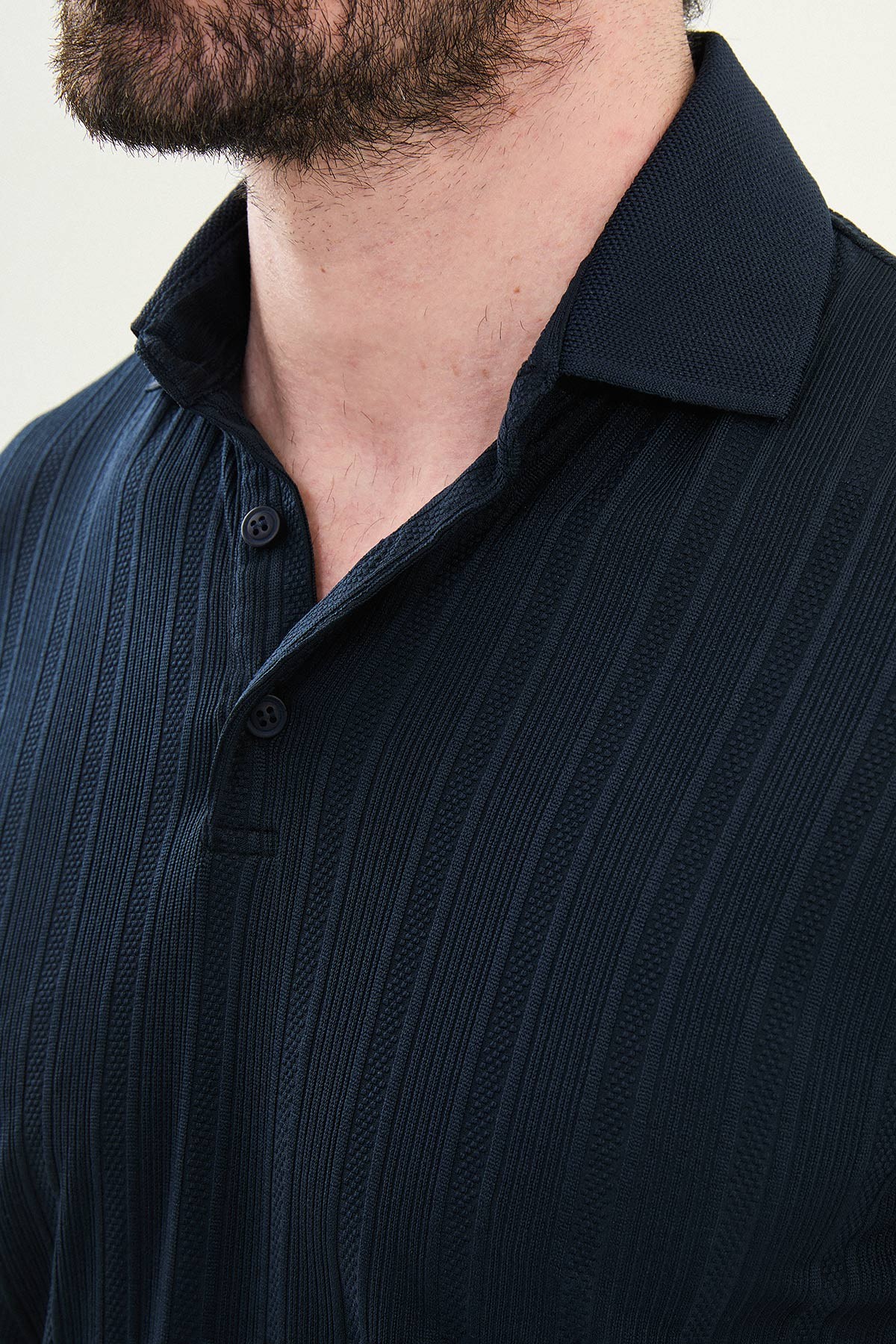Çizgili Slim Fit Polo Yaka Erkek T-Shirt