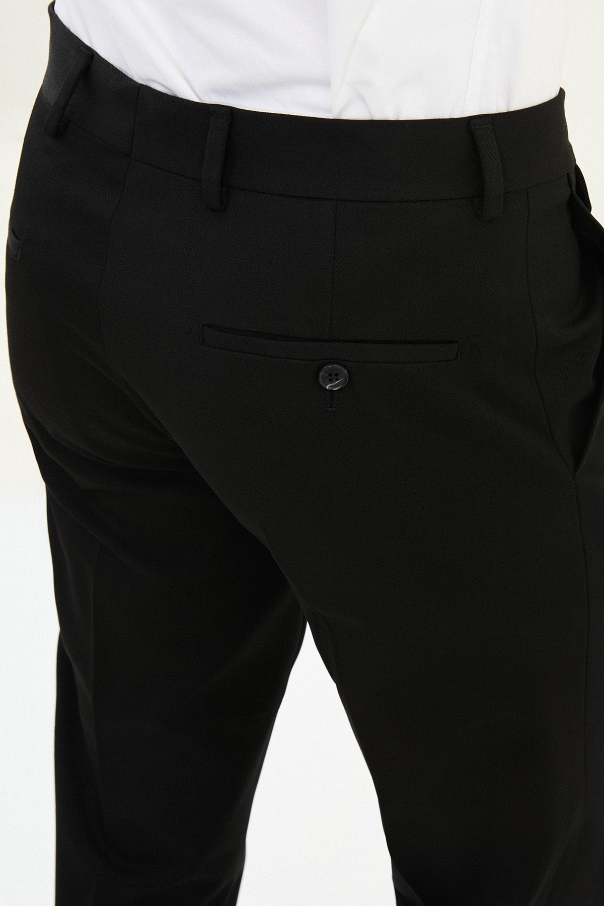 Düz Super Slim Fit Cep Detaylı Erkek Pantolon