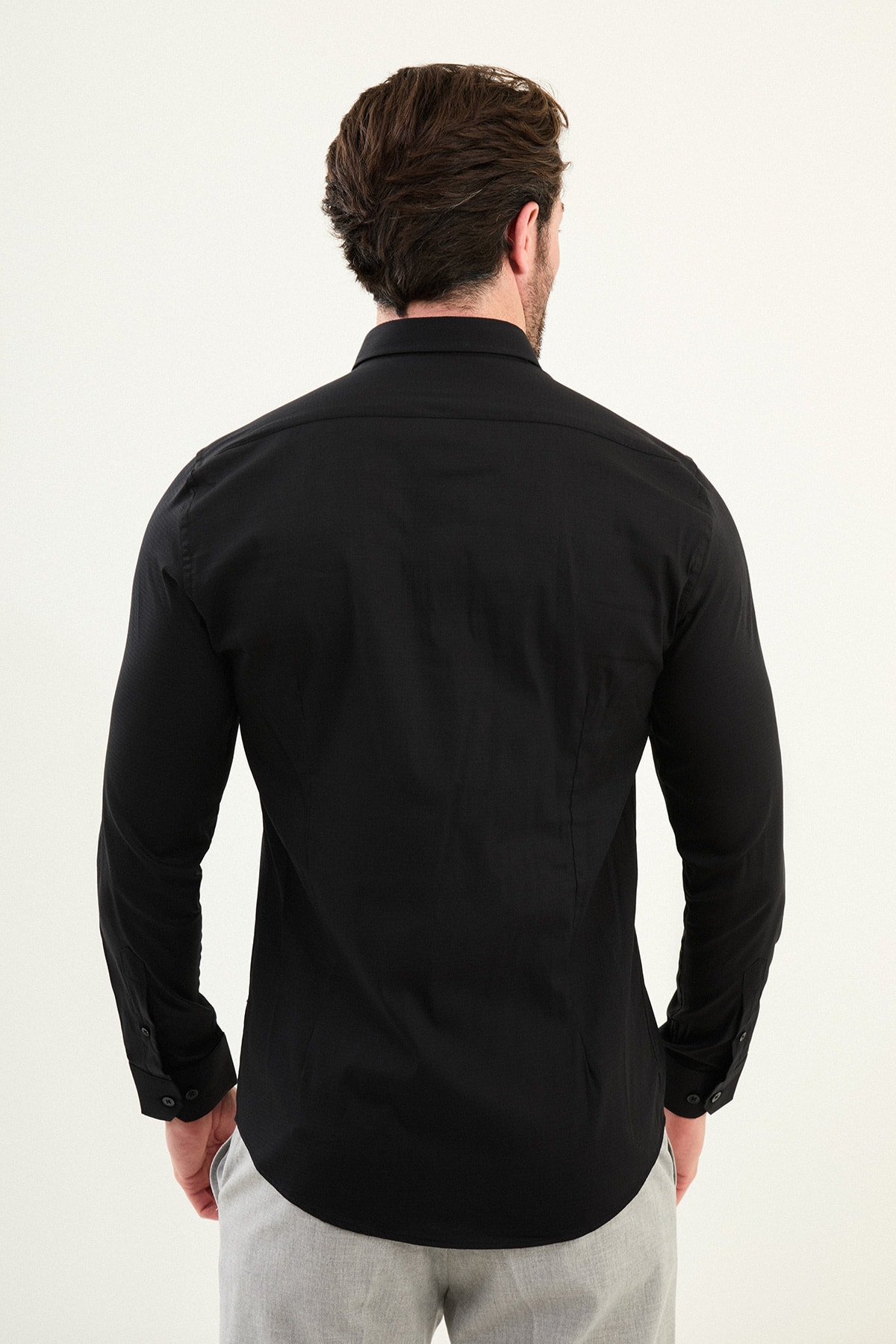 Desenli Slim Fit Uzun Kollu Erkek Gömlek