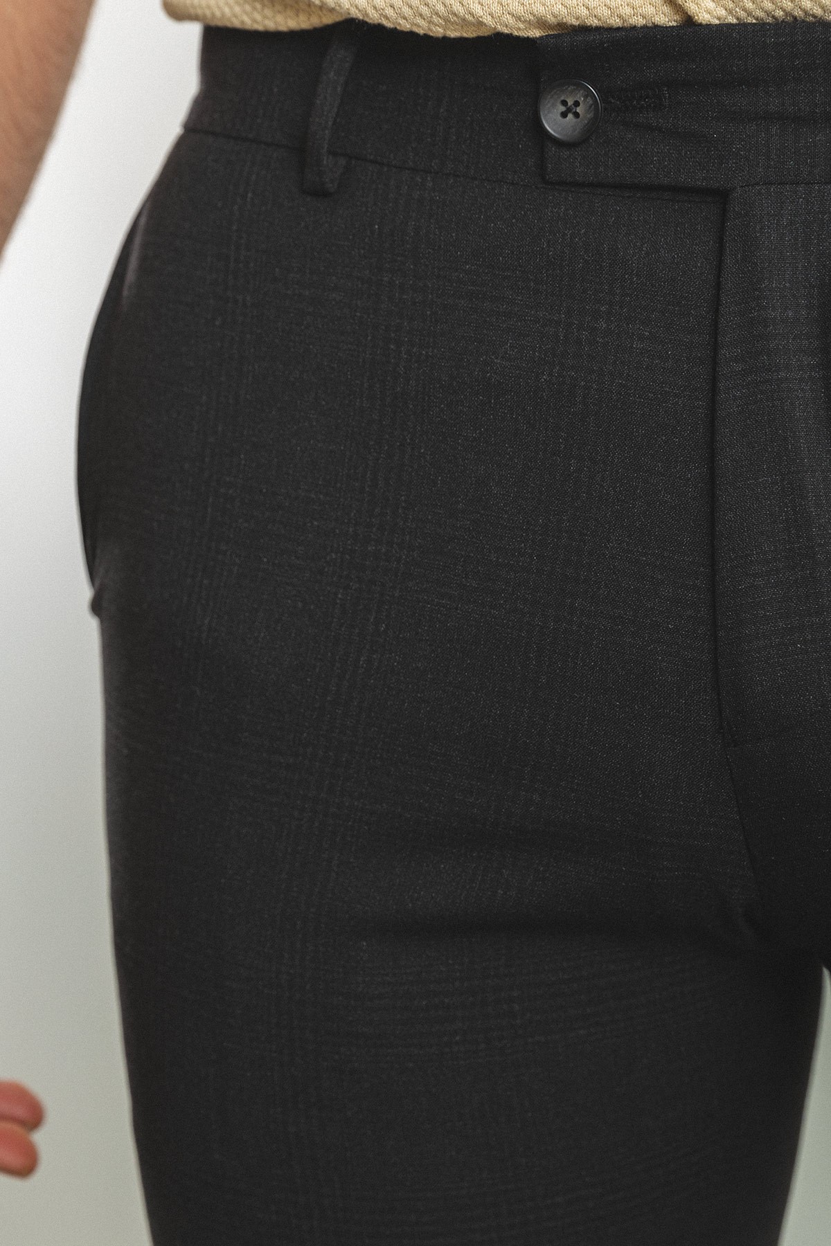 Ekoseli Slim Fit Klasik Erkek Pantolon