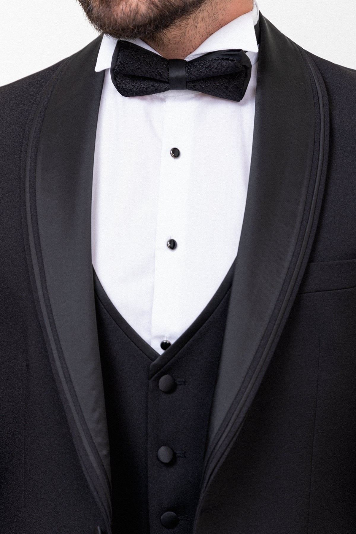 Düz Slim Fit Çizgili Geniş Yaka Erkek Damatlık