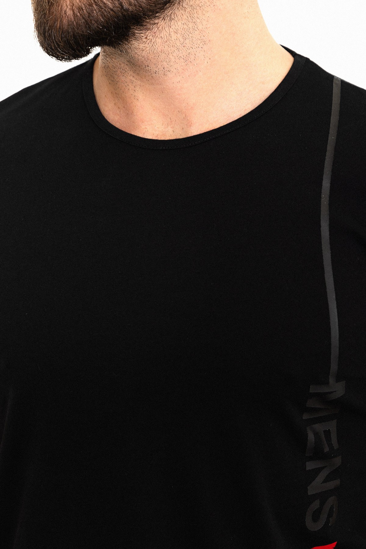 Baskılı Slim Fit Bisiklet Yaka Erkek T-Shirt