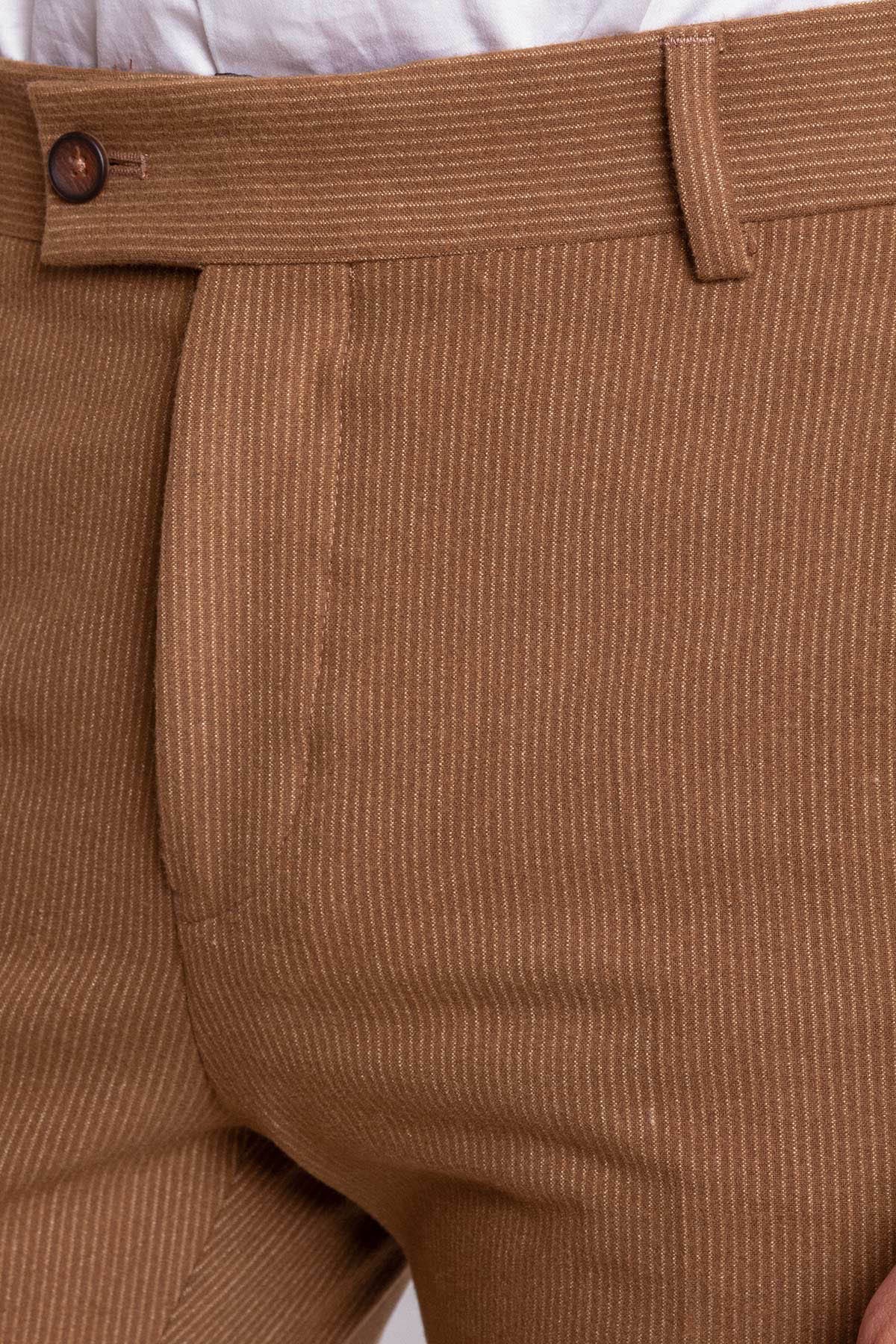 Çizgili Super Slim Fit Erkek Pantolon