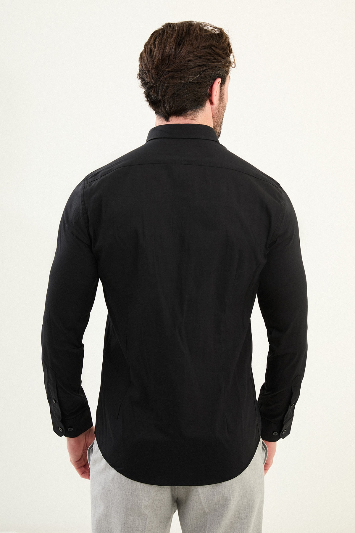 Desenli Slim Fit Uzun Kollu Erkek Gömlek