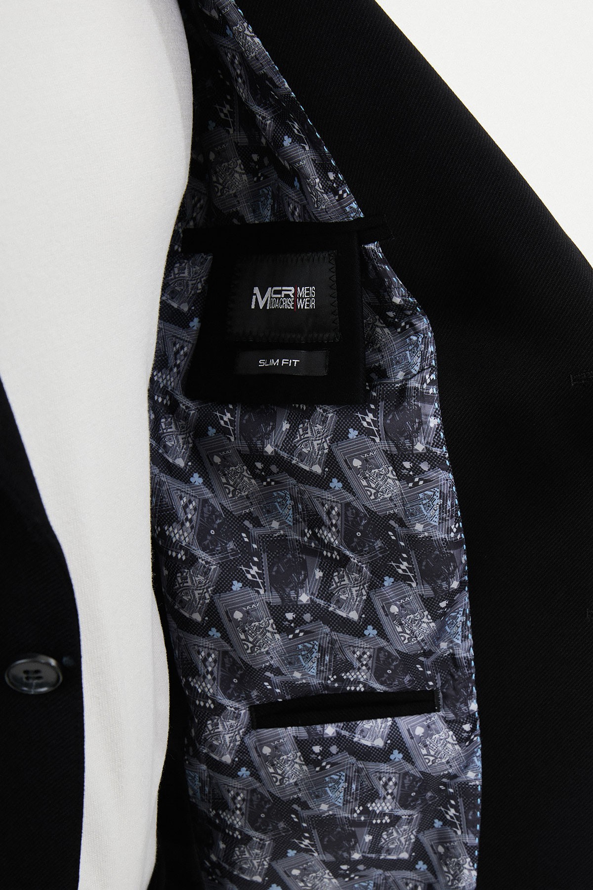 Düz Slim Fit Mono Yaka Torba Cep Pamuk Erkek Ceket