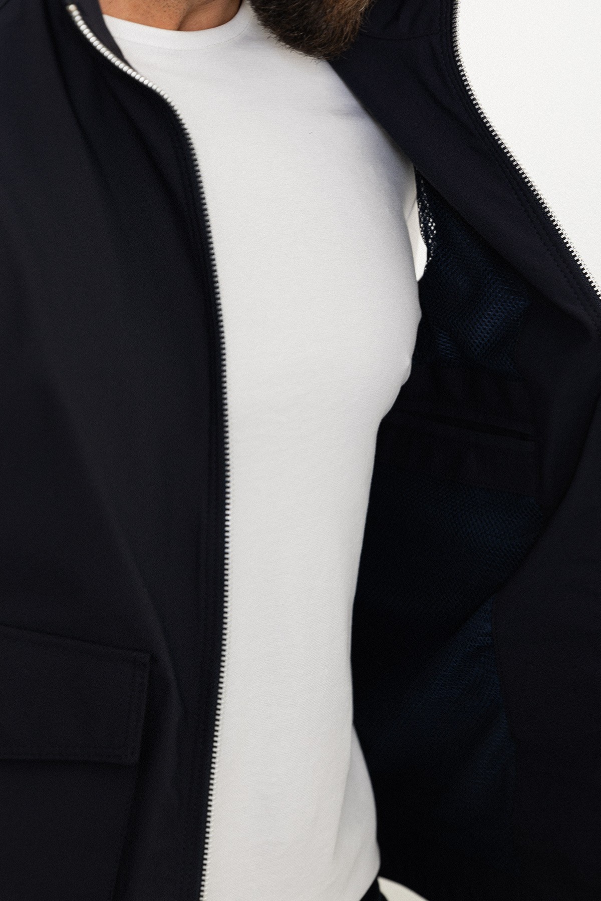 Düz Slim Fit Torba Cep Hakim Yaka Erkek Yelek