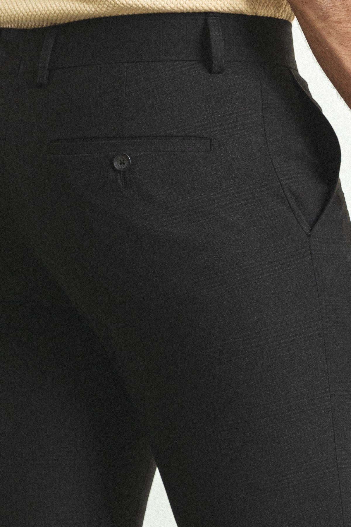 Ekoseli Slim Fit Klasik Erkek Pantolon