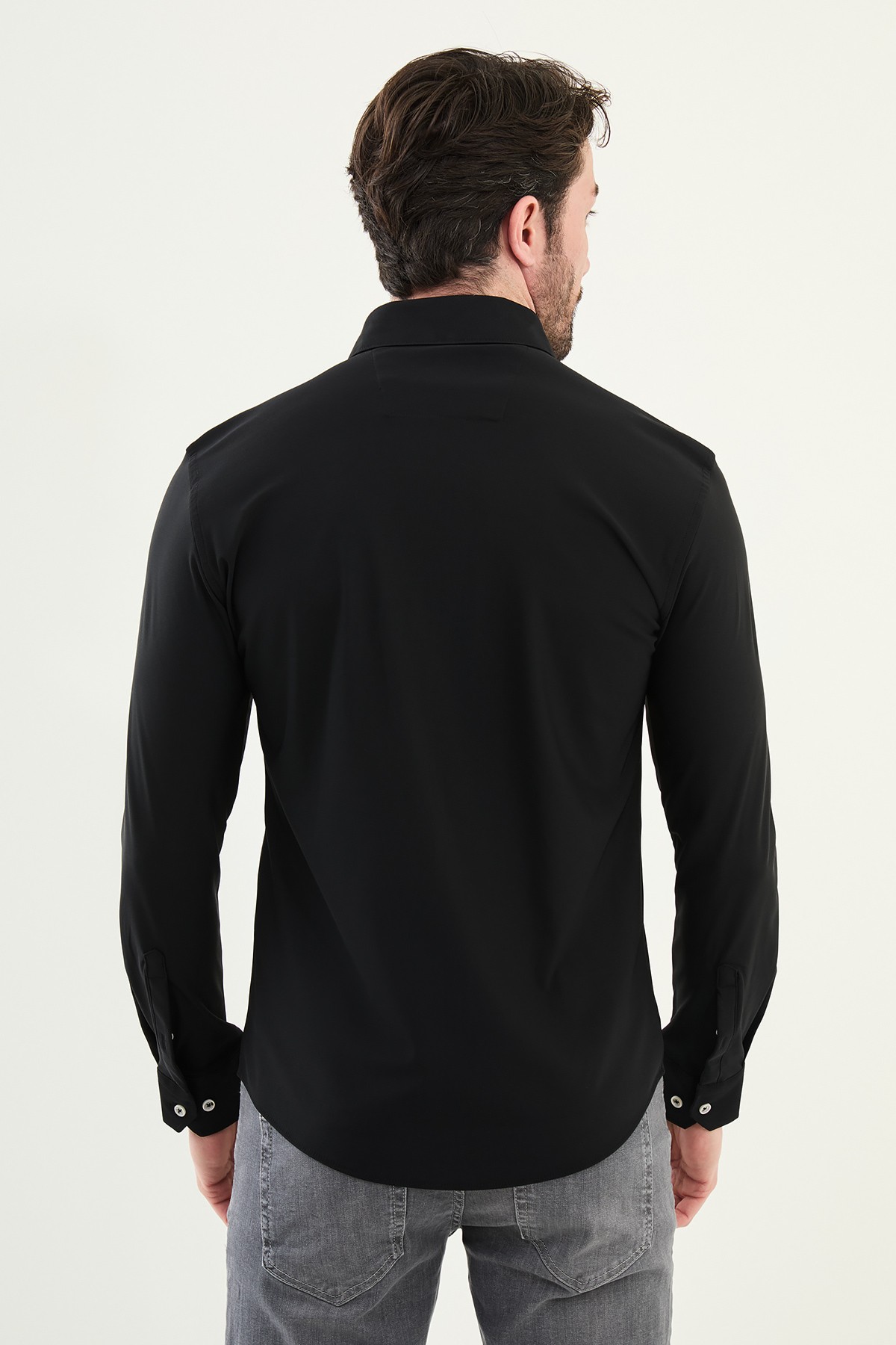 Düz Slim Fit Erkek Gömlek
