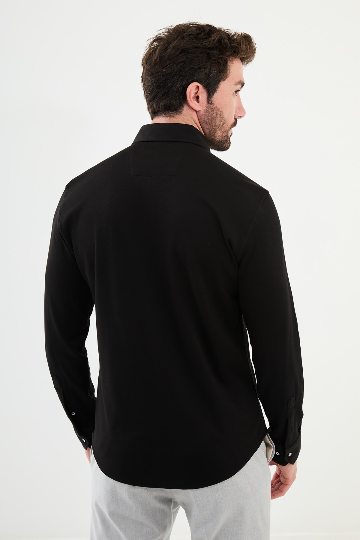 Düz Slim Fit Erkek Gömlek