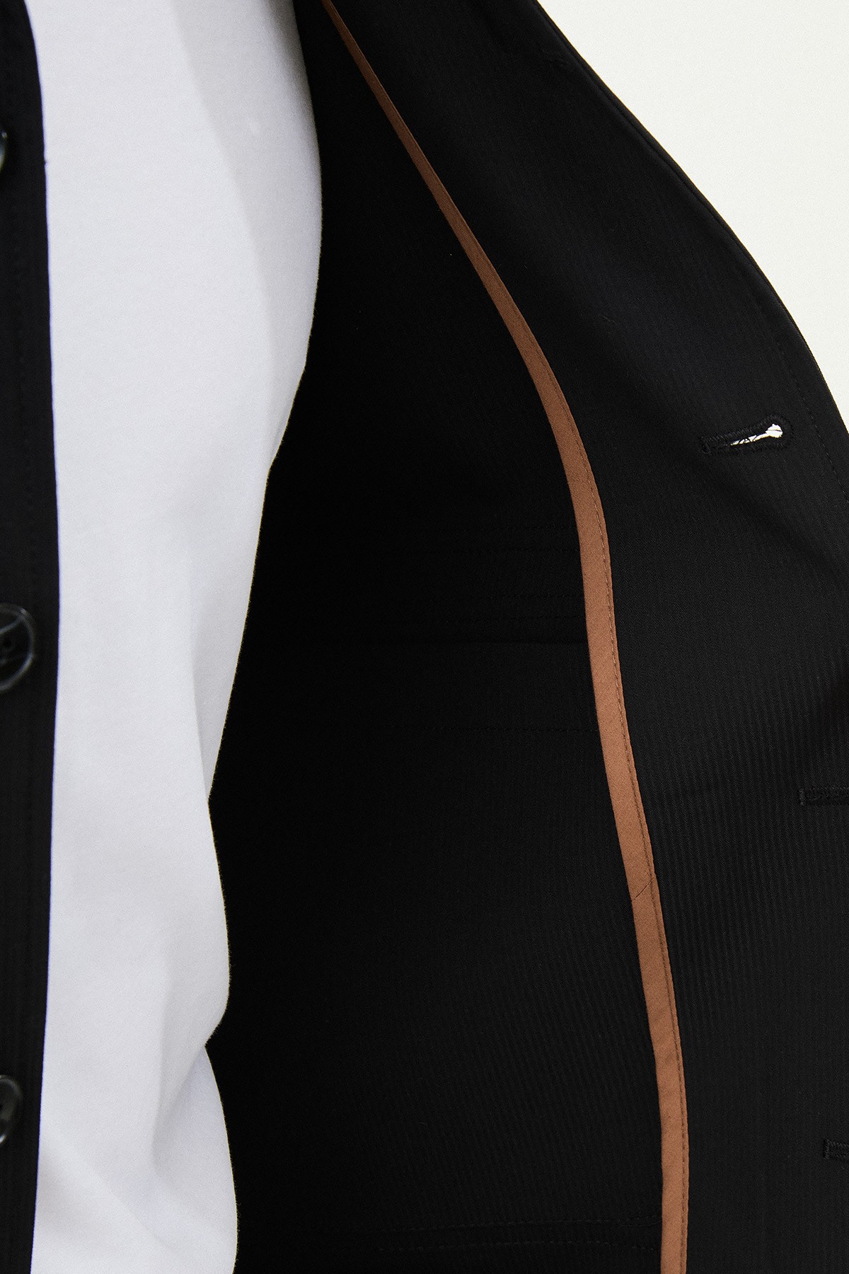 Çizgili Slim Fit Erkek Mont Pantolon Takım