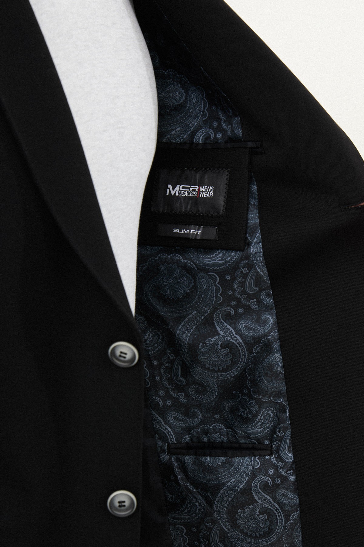 Düz Slim Fit Mono Yaka Klasik Yün Erkek Takım Elbise