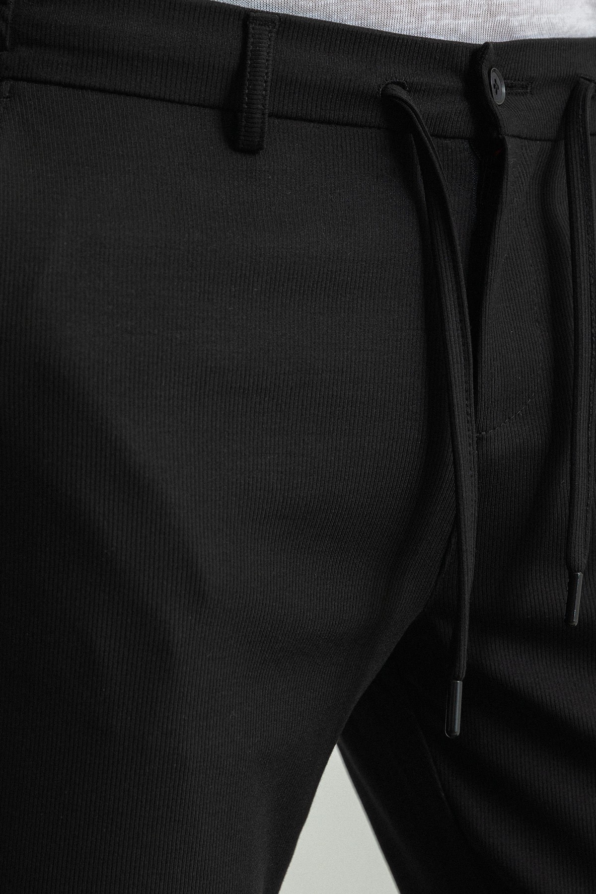 Çizgili Slim Fit Erkek Mont Pantolon Takım