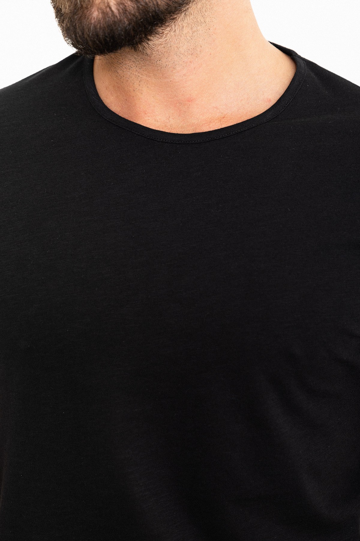 Düz Slim Fit Bisiklet Yaka Erkek T-Shirt