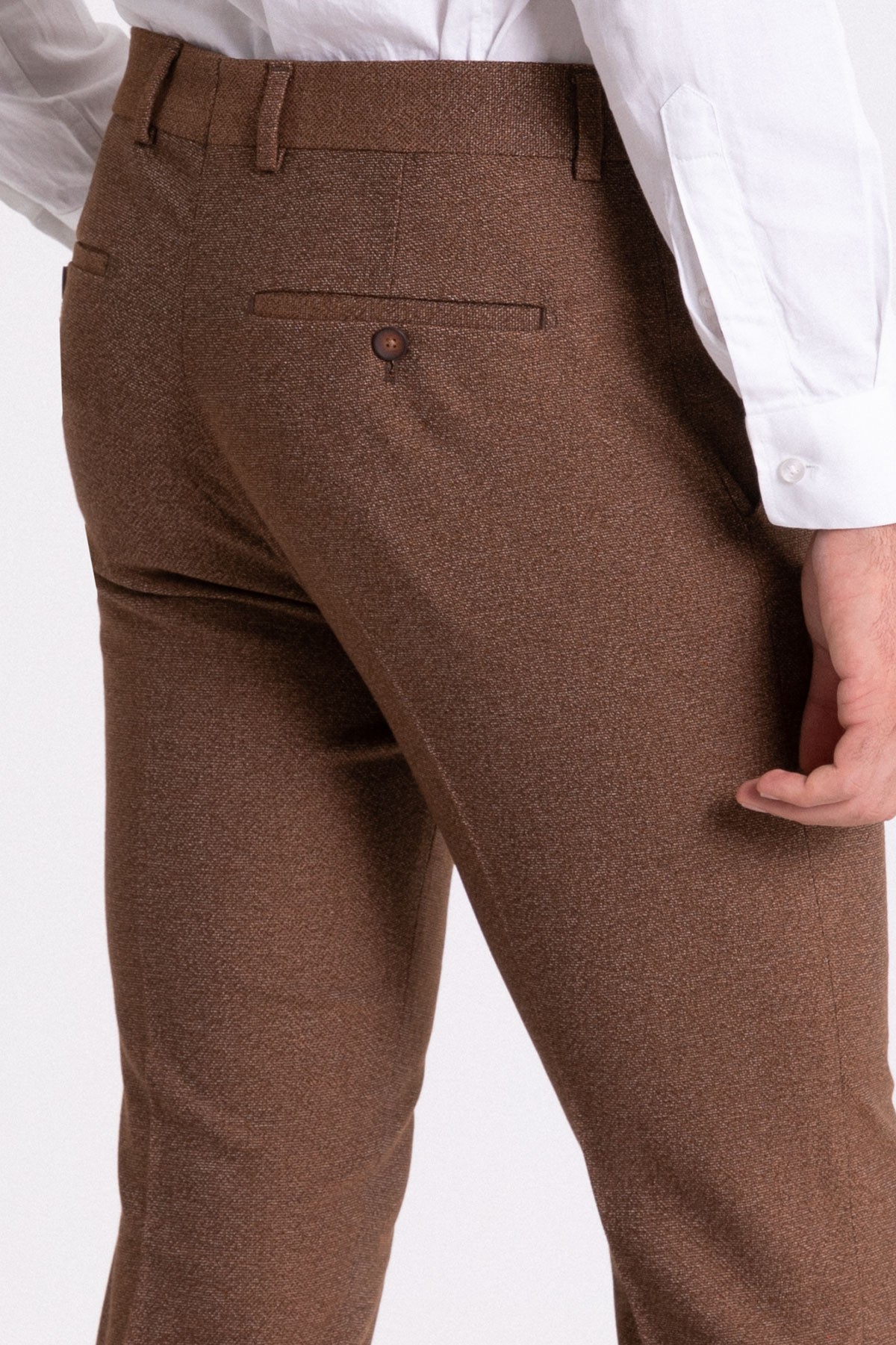 Desenli Super Slim Fit Erkek Pantolon