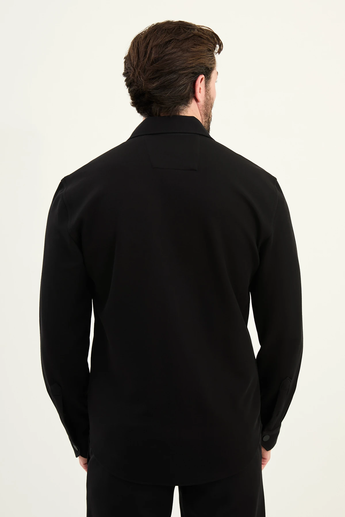 Çizgli Slim Fit Gömlek Yaka Çıtçıtlı Mont İpli Pantolon Takım