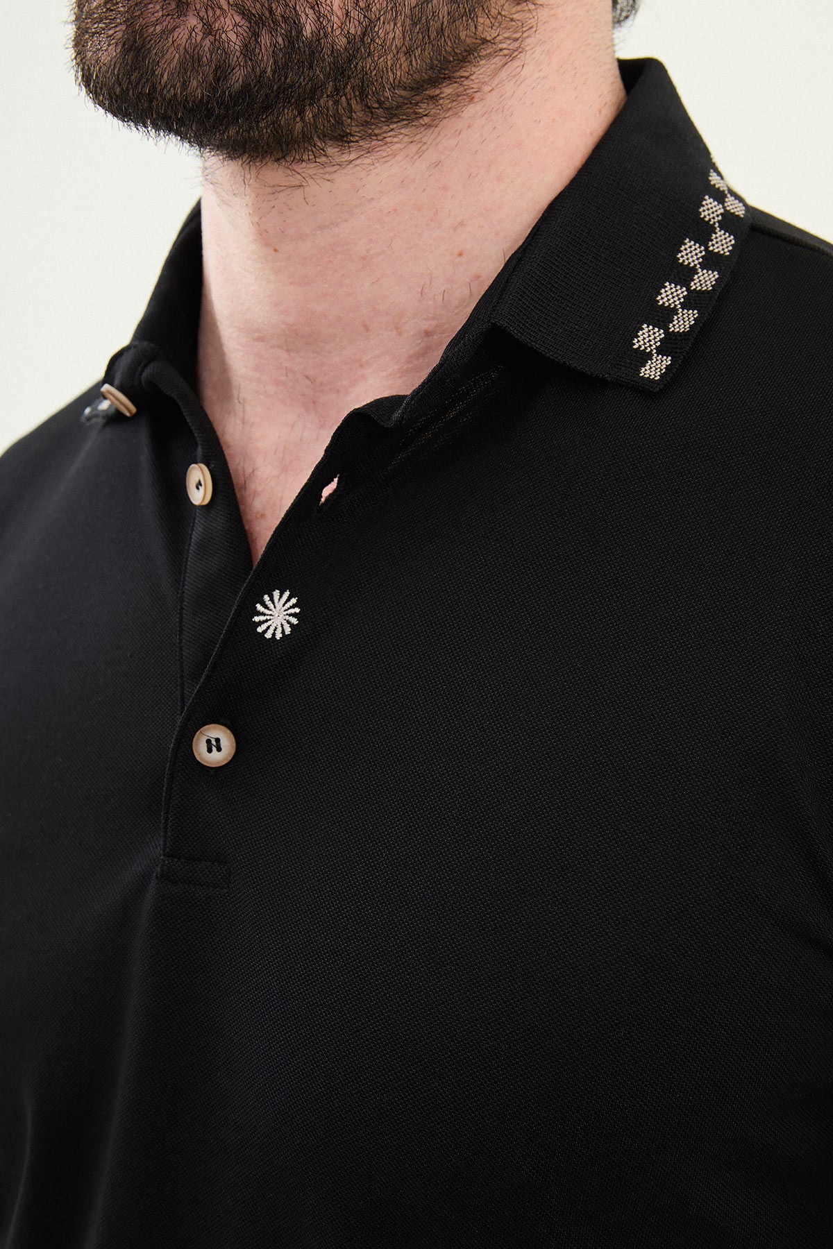 Düz Slim Fit Polo Yaka Pamuk Erkek T-Shirt