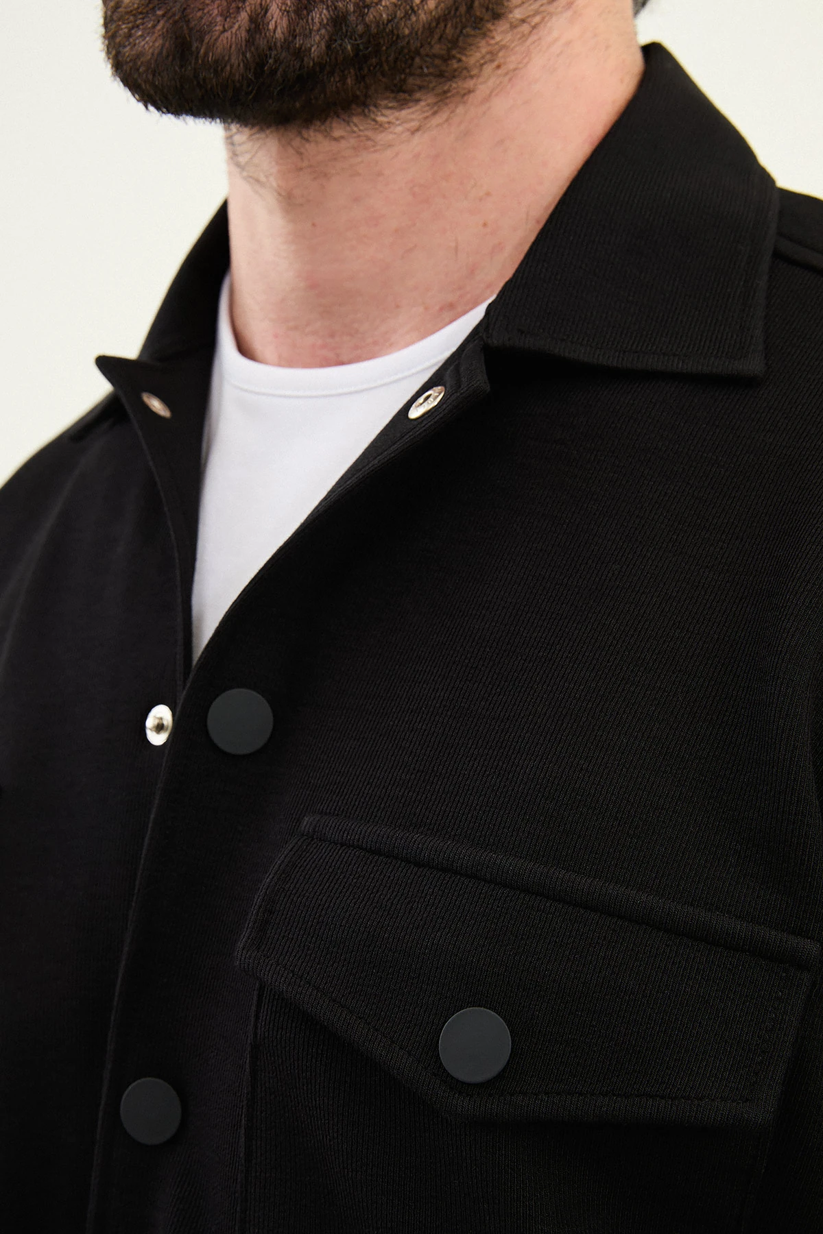 Çizgli Slim Fit Gömlek Yaka Çıtçıtlı Mont İpli Pantolon Takım