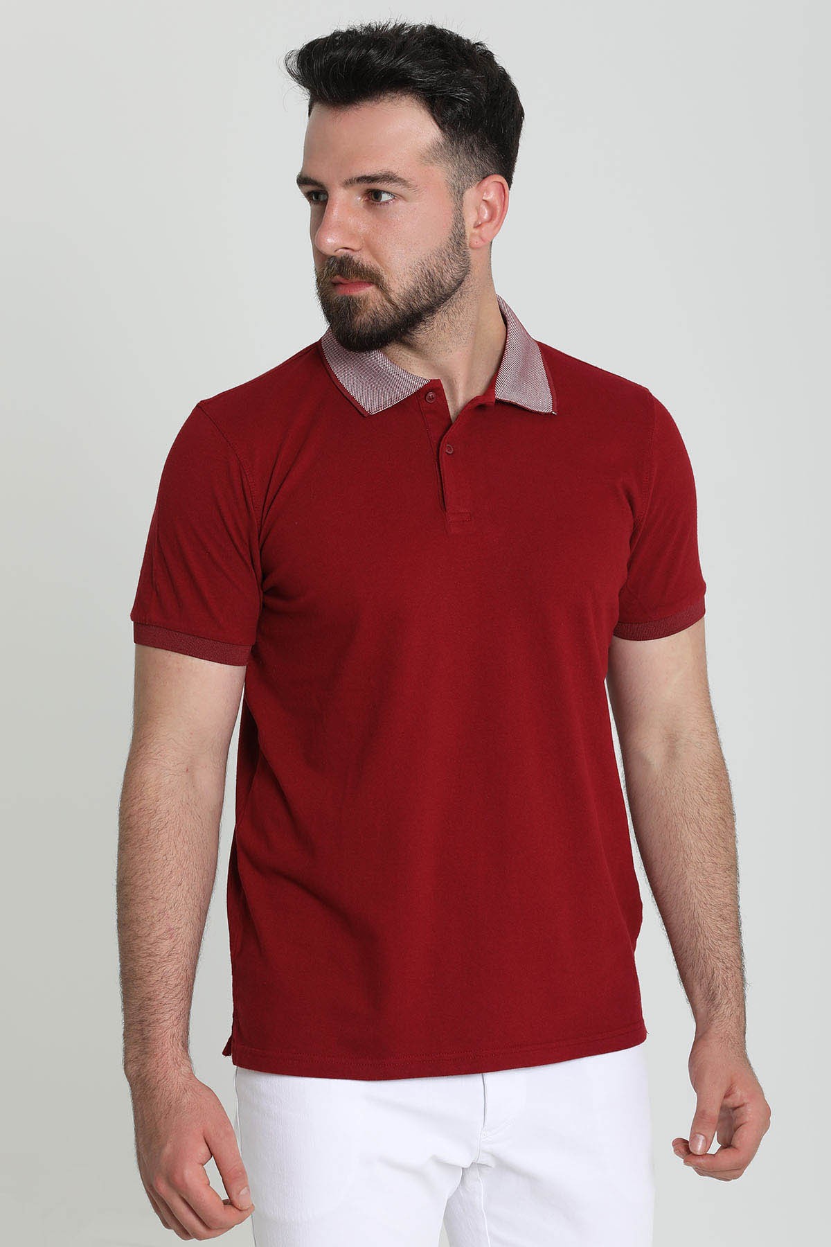 Penye Polo Yaka - Bordo