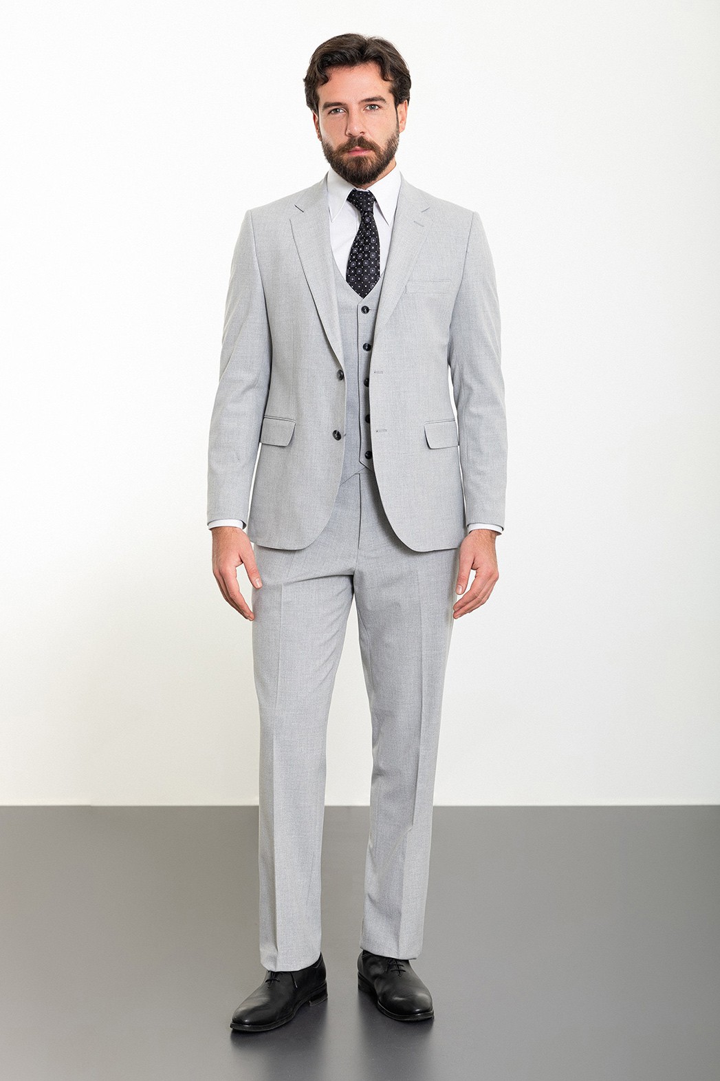 Düz Slim Fit Mono Yaka 4 Drop Klasik Erkek Takım Elbise