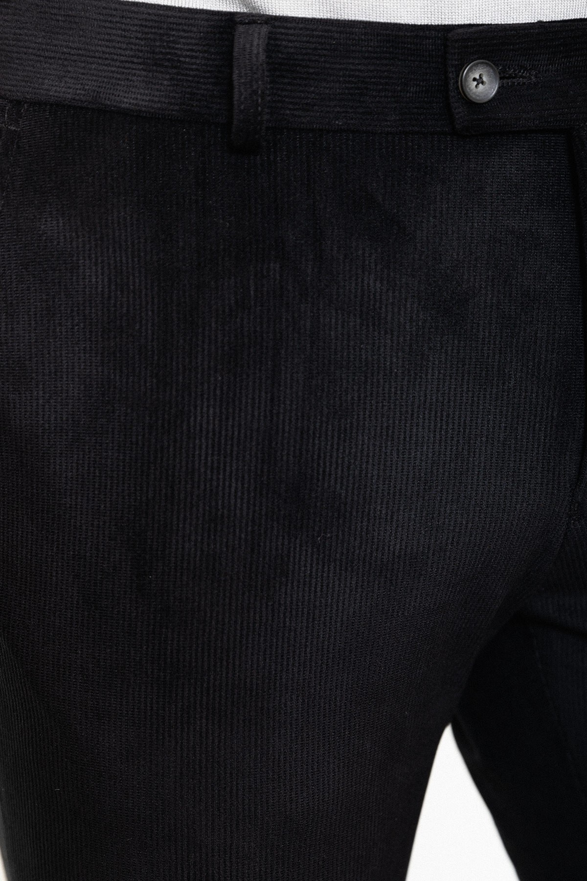 Çizgili Slim Fit Kadife Erkek Pantolon