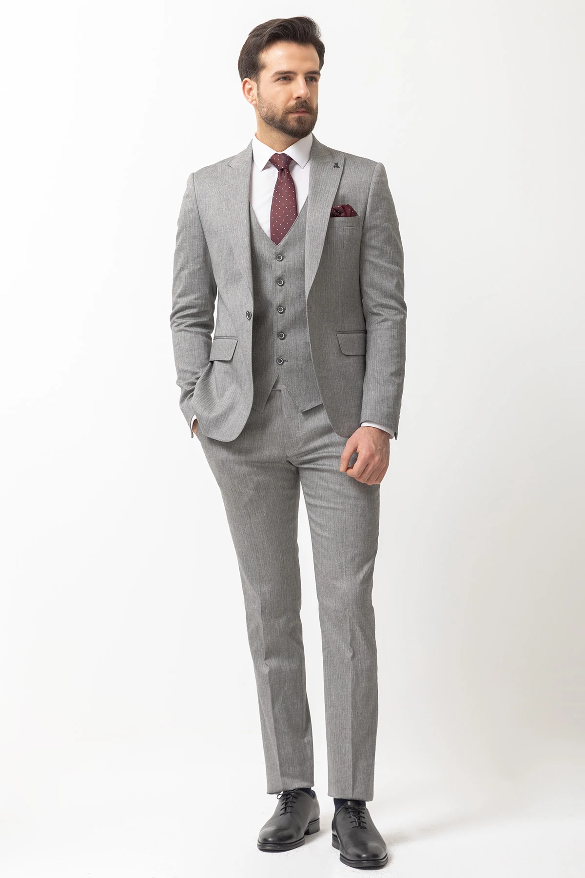 Balıksırtı Desen Takım Elbise